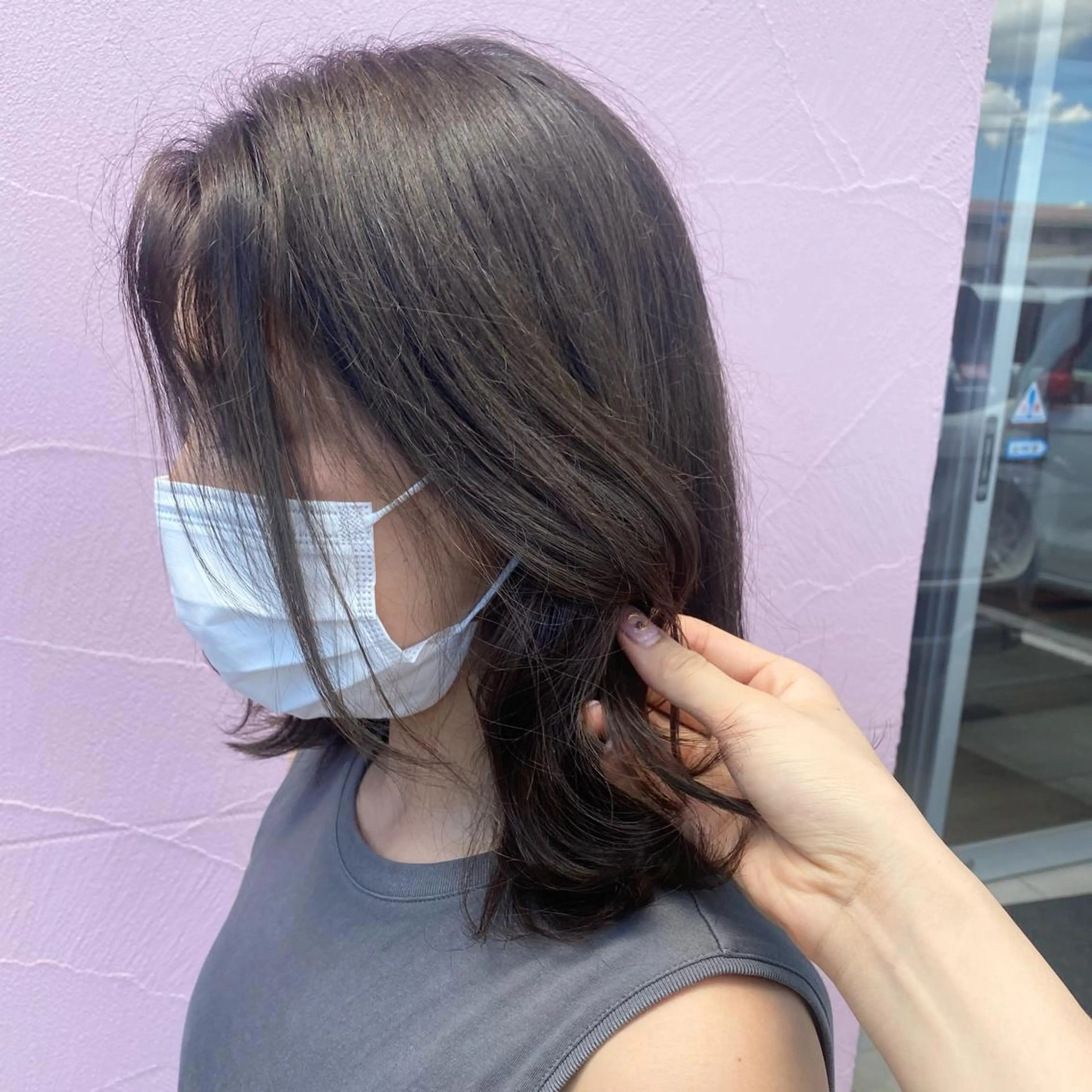 ミディアム カラー パーマ ヘアアレンジ メンズ メンズバレイヤージュ メンズブリーチ メンズハイライト メンズハイトーン メンズインナーカラー 杏凪💫 透明感カラーのヘアスタイル