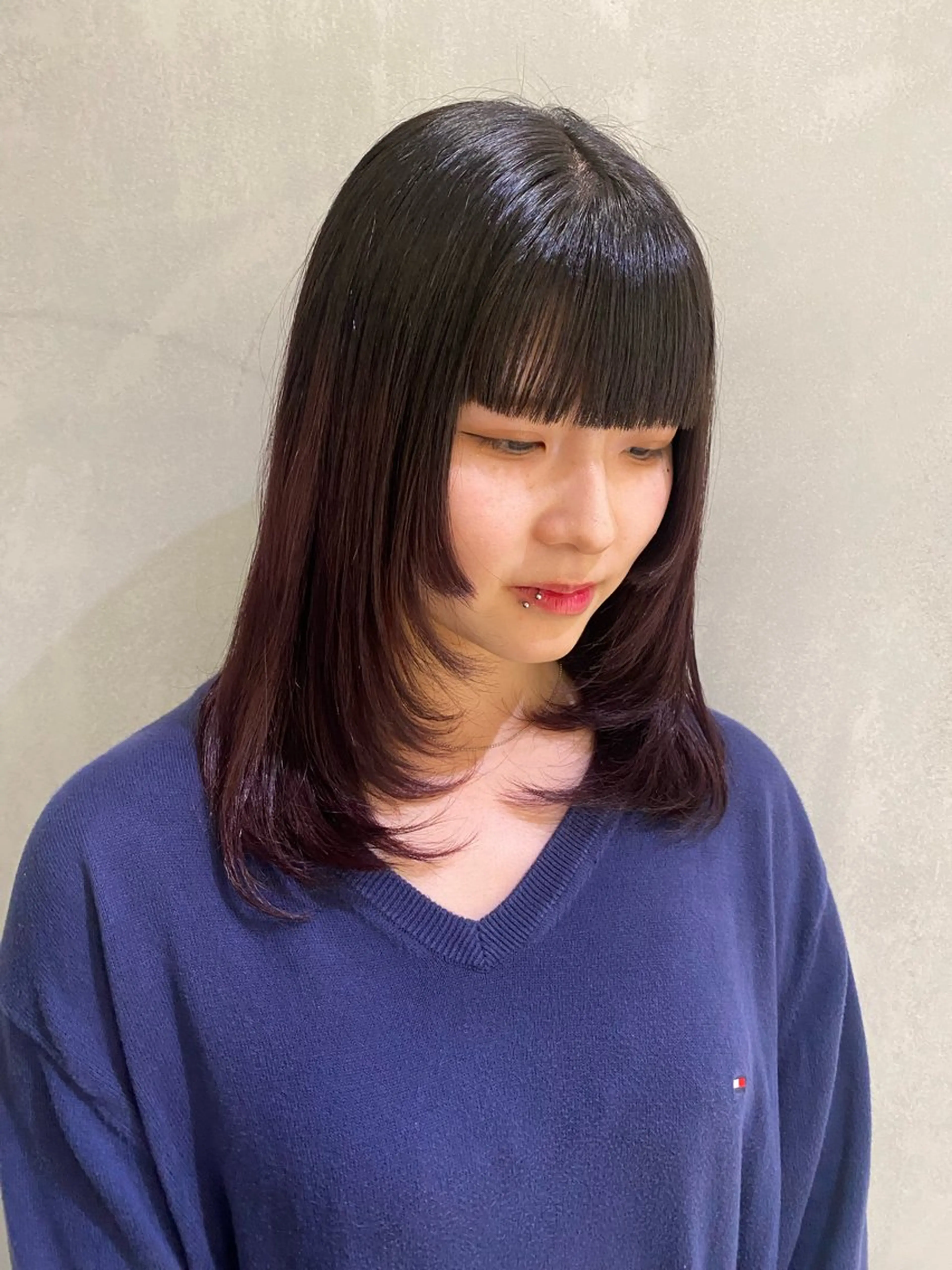 セミロング 姫カット レイヤーカット ヘアカラー YOKE所属・いとう ほのかのヘアスタイル