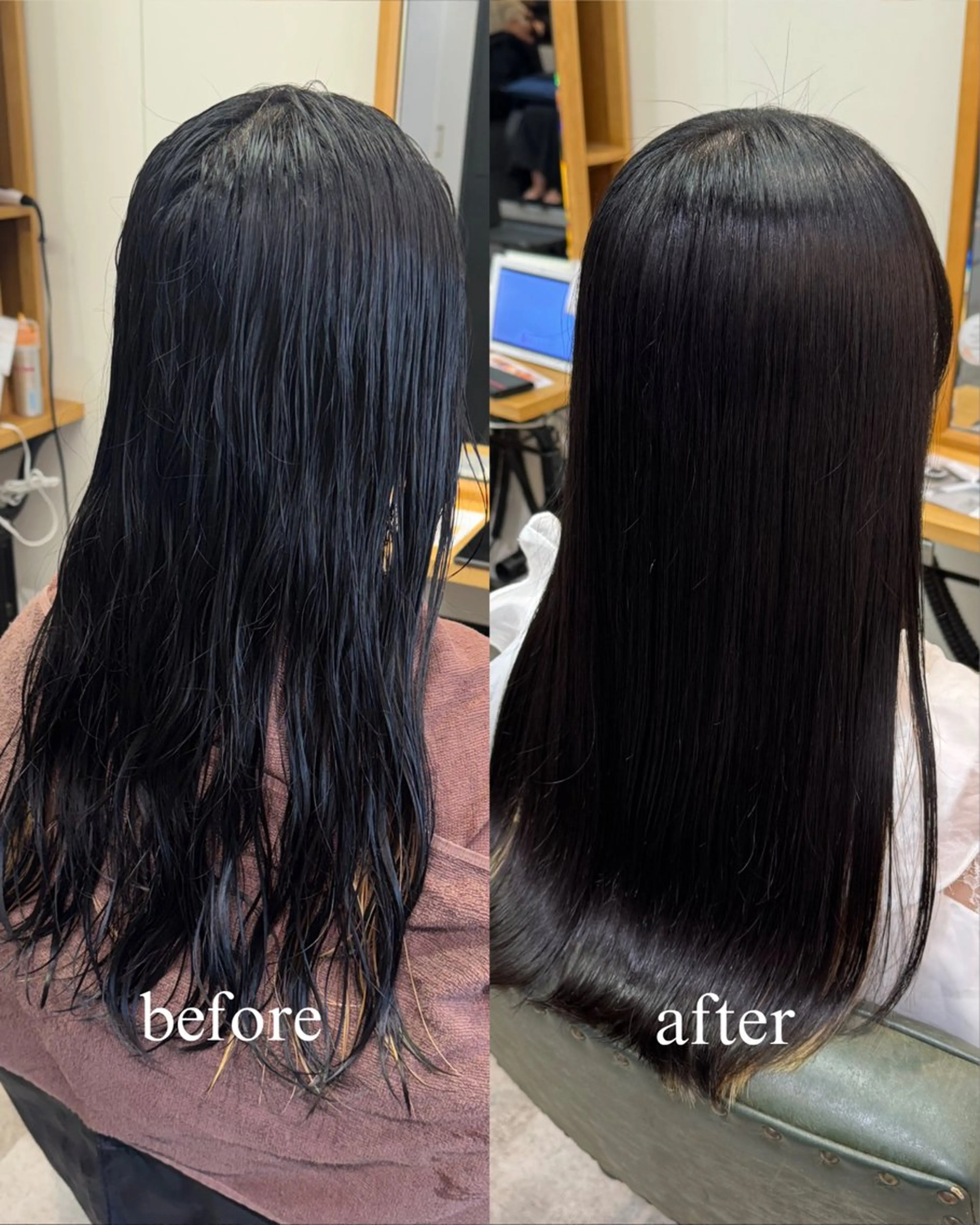 パーマ 縮毛矯正 トリートメント 艶カラーヘアアレンジ 縮毛矯正🍓ひふみのヘアスタイル