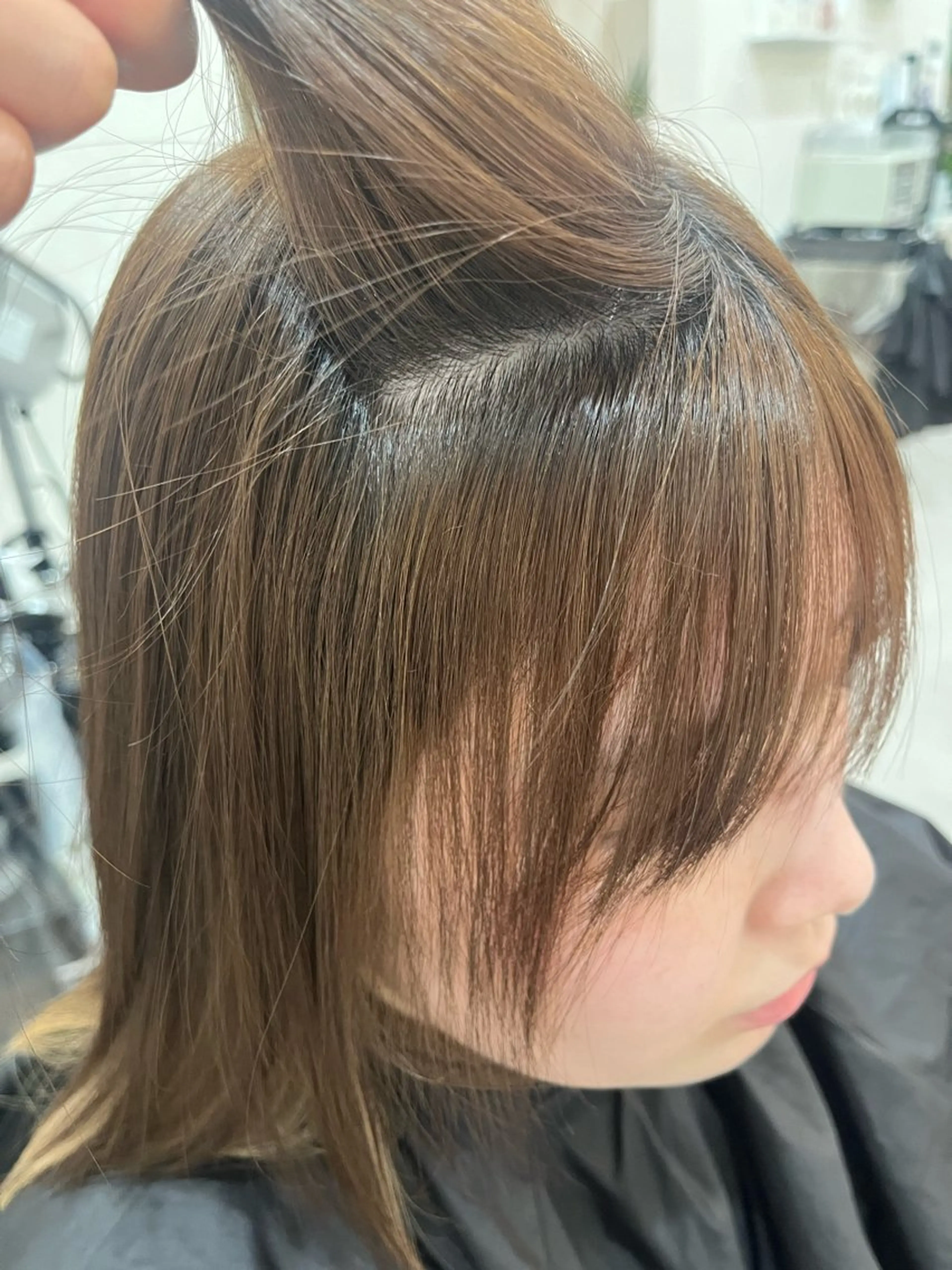 🫧前髪縮毛矯正＋髪質改善トリートメント（始まり​〜​）の写真