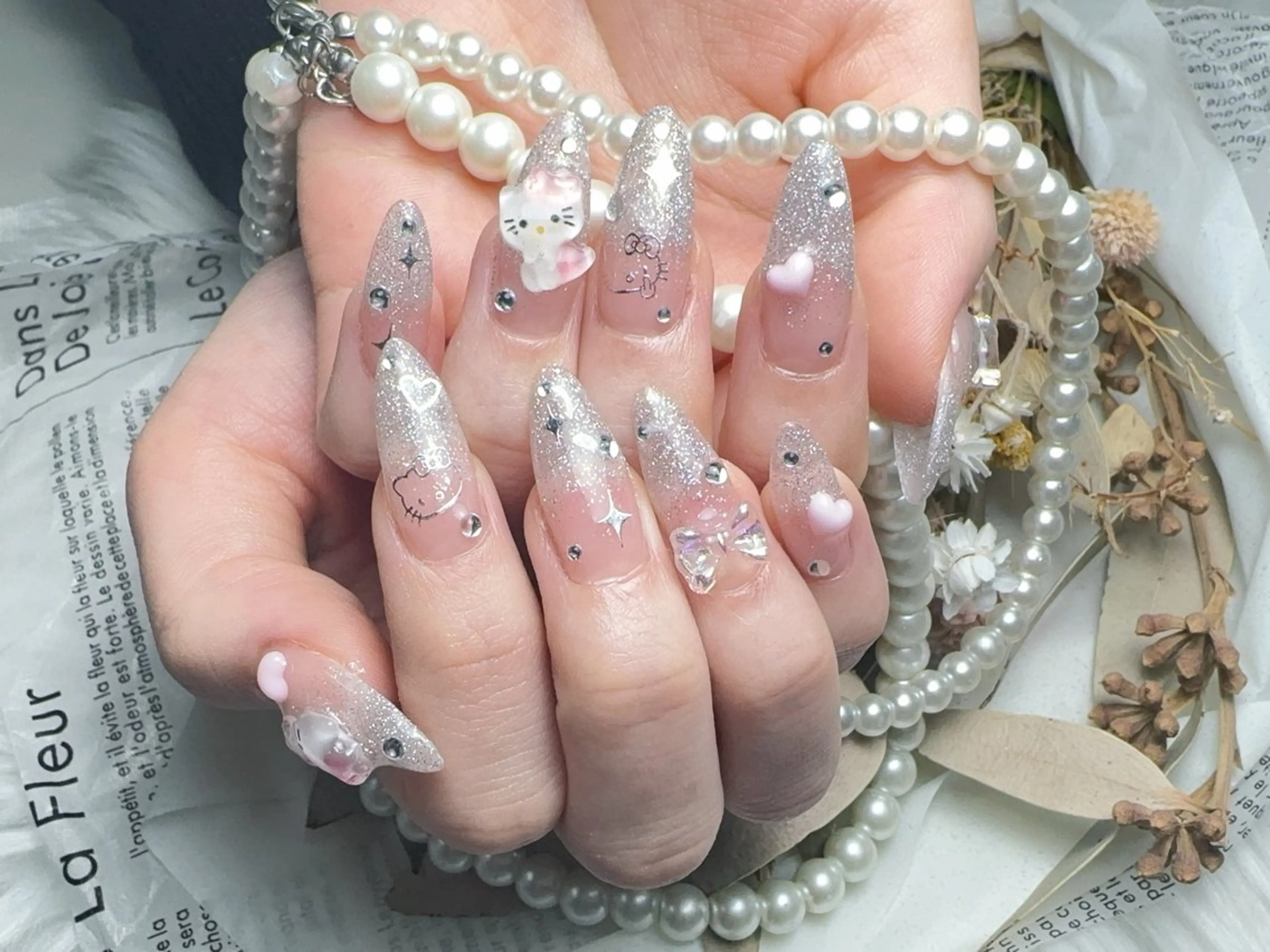 ネイル 長さ出し フレンチネイル ジェルネイル ガラスフレンチ 韓国ネイル ハンドネイル ハンドケア For U nail スカルプ専門店のネイルデザイン