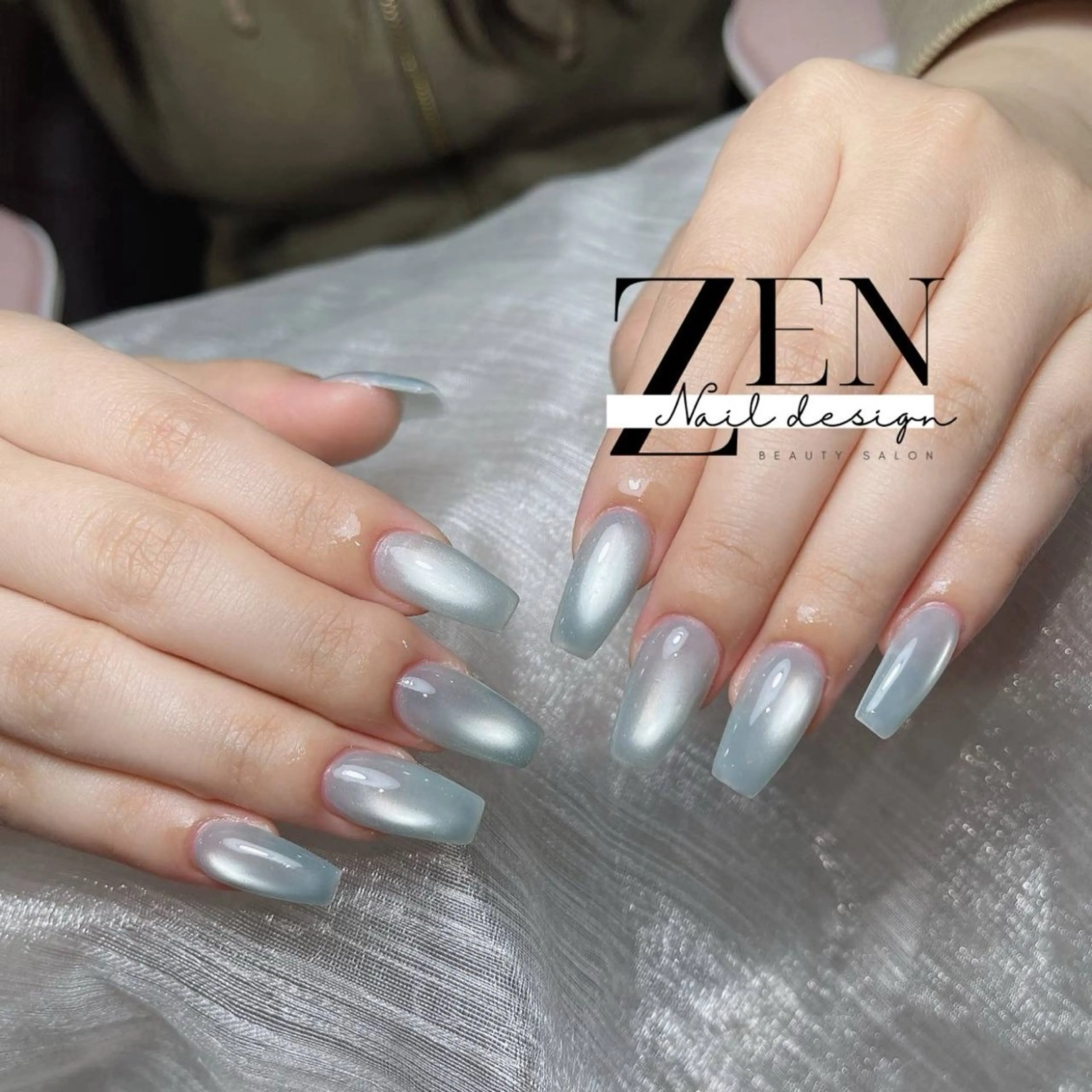 ネイル チークネイル フレンチネイル ジェルネイル 韓国ネイル マグネットネイル ハンドネイル Zen Nail Design 池袋のネイルデザイン