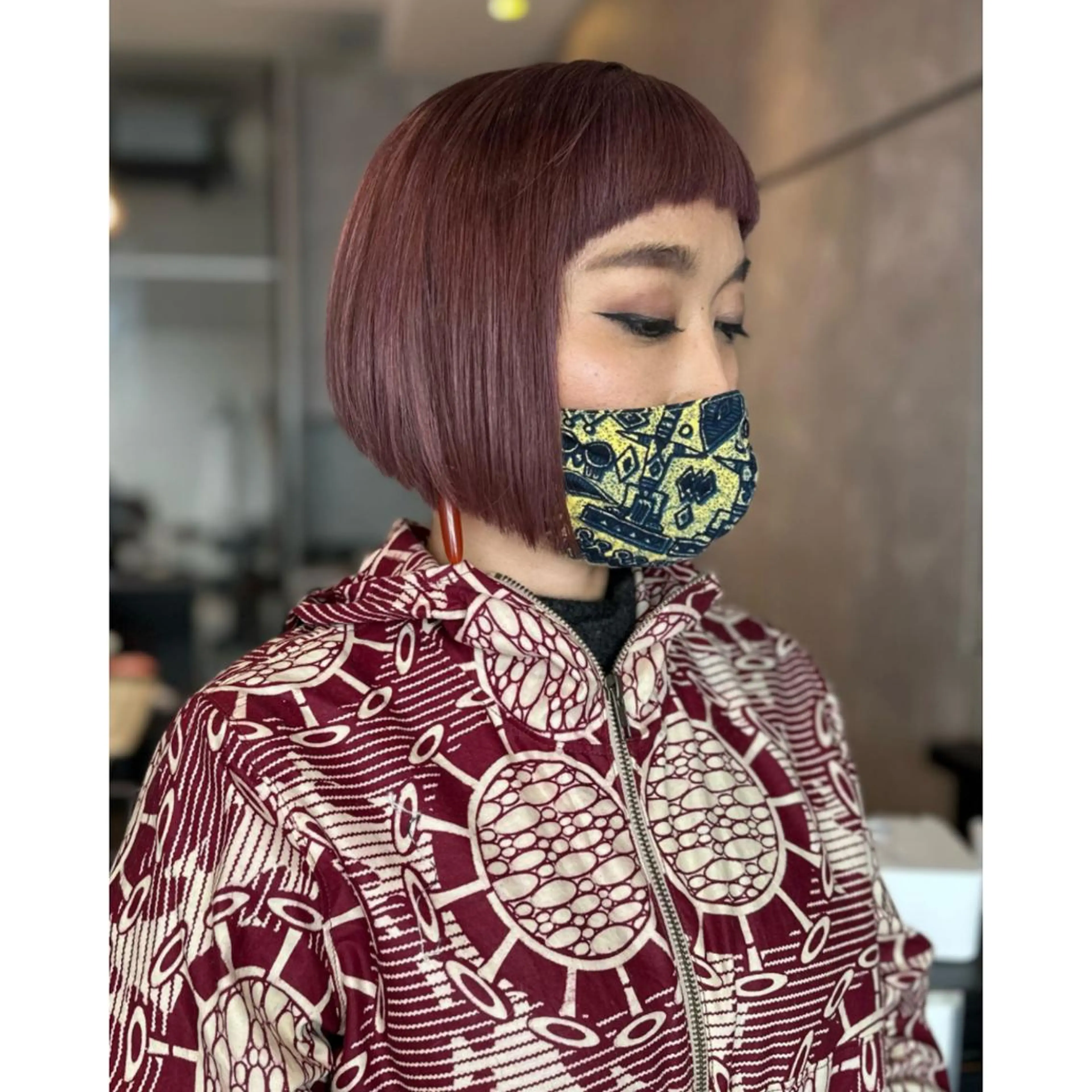 ショート カラー キッズ 前下がりボブ ハイトーンカラー ボブ カット ヘアカラー トリートメント BRAIDS💎愛子 大人ハイライト💎のヘアスタイル