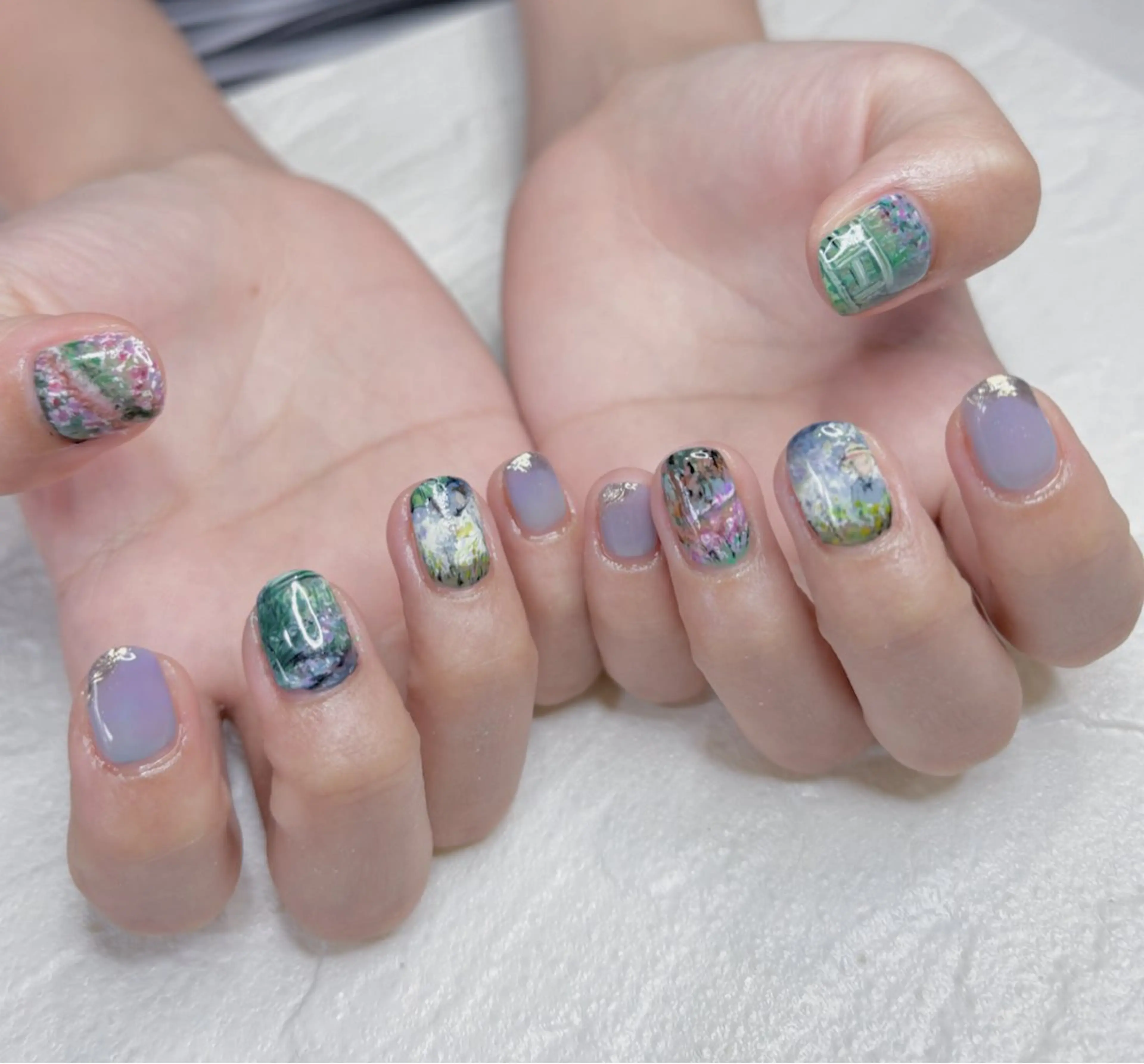ネイル ブルー ハンドネイル mua nail mikiのネイルデザイン
