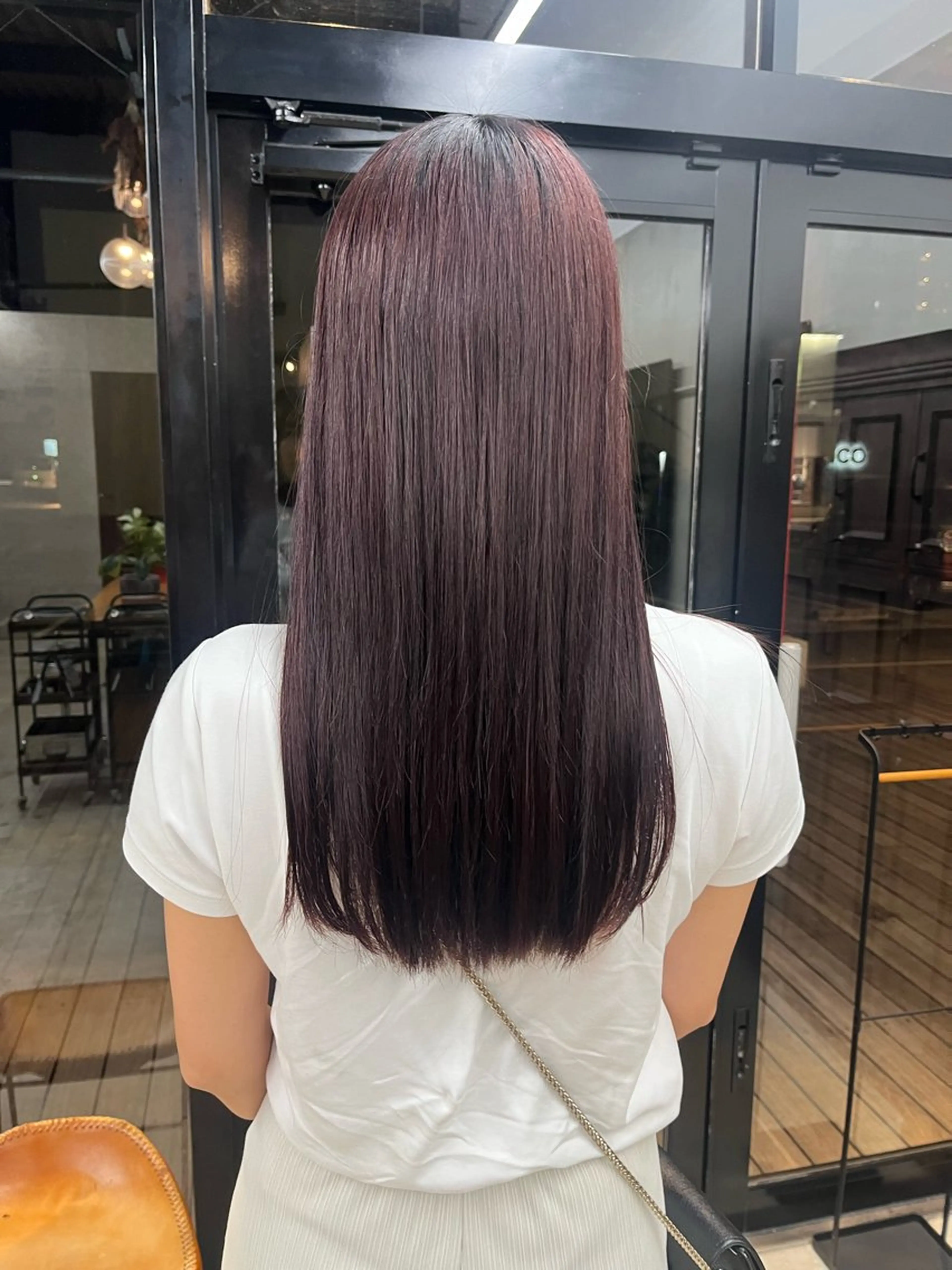 ロング カラー カシス ピンクカラー レッドカラー Keina/ ボブカットモデル募集のヘアスタイル