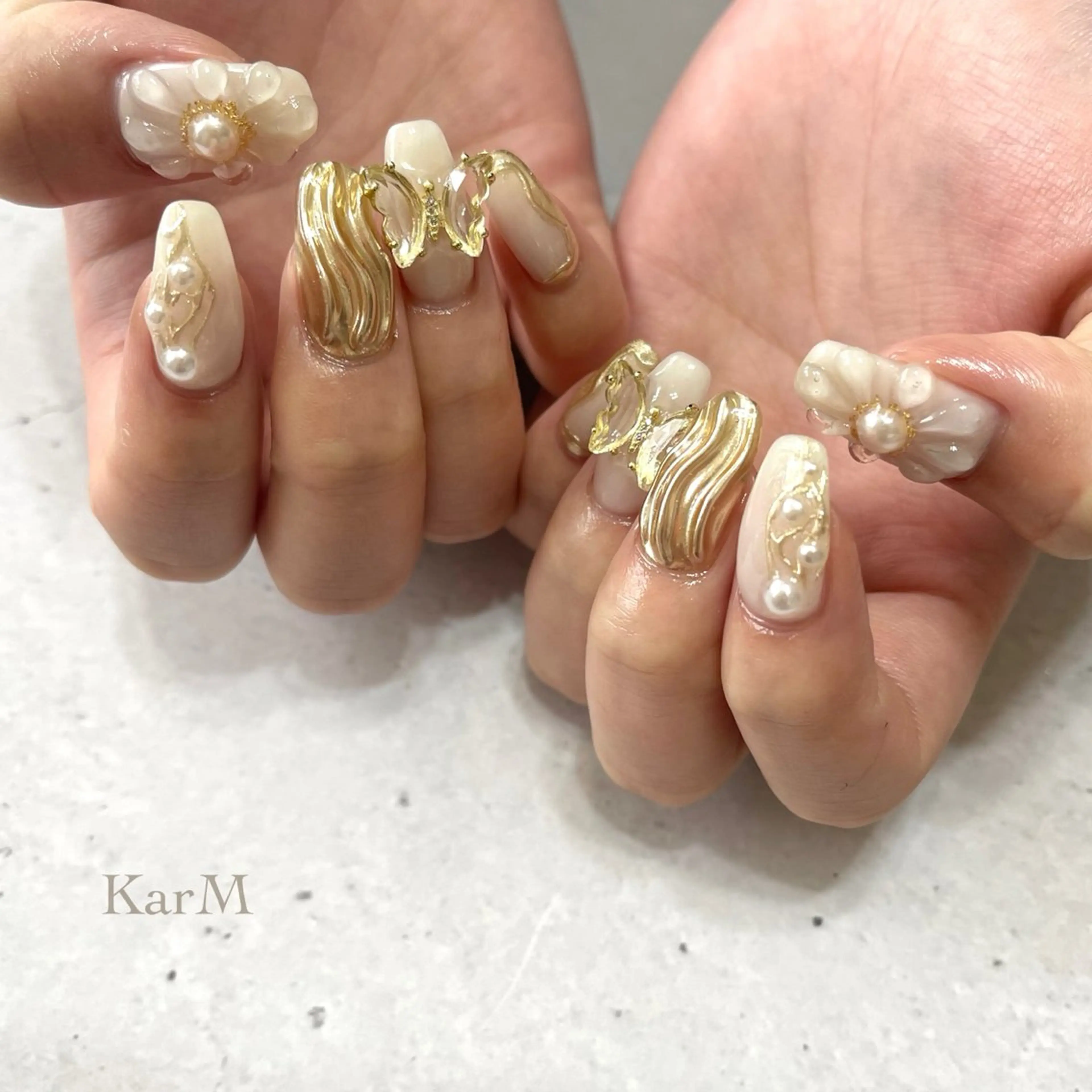 ネイル アートネイル オーロラネイル チークネイル フラワーネイル フットネイル ハンドネイル ogino karinのネイルデザイン