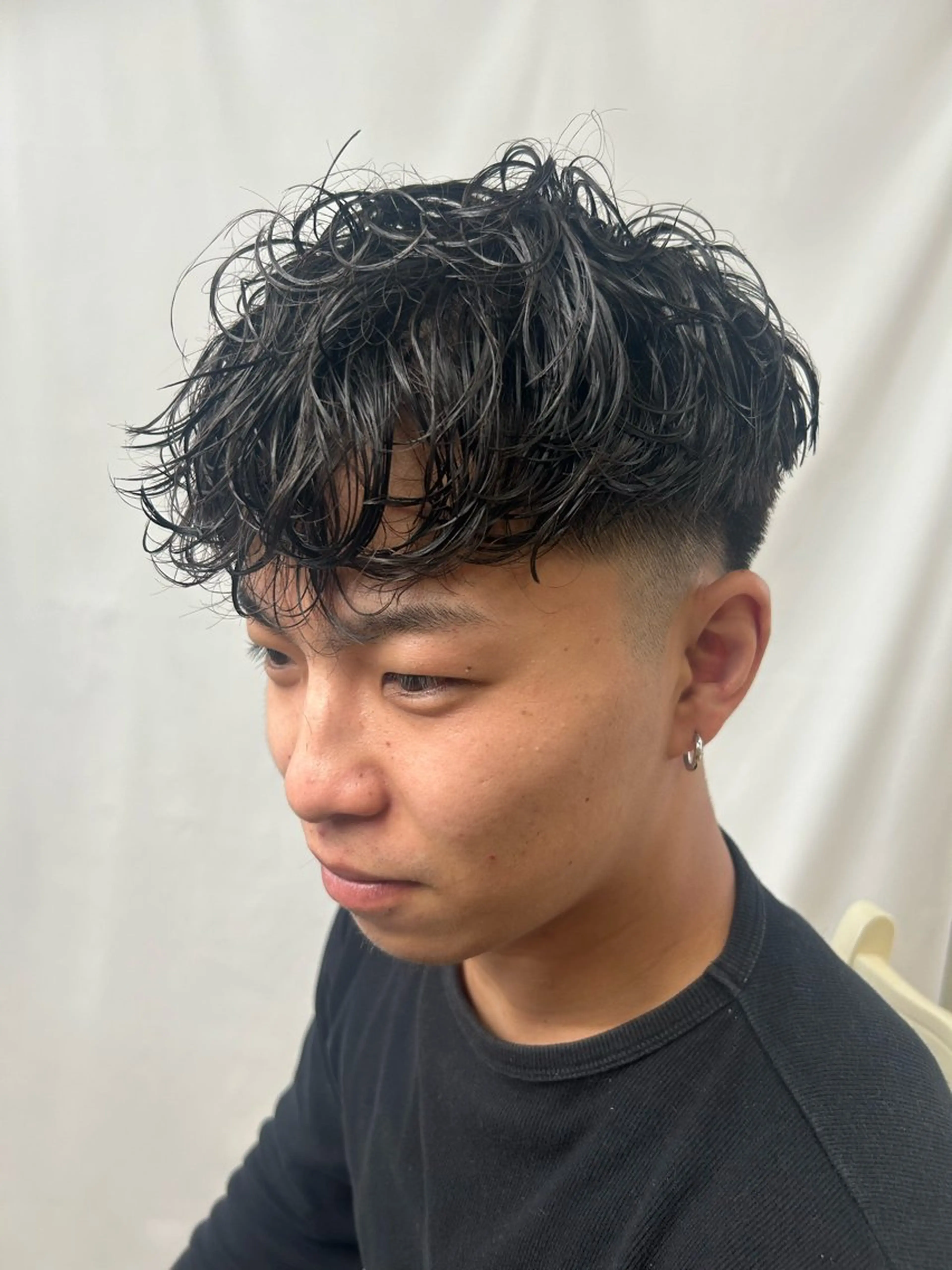パーマ メンズ フェードカット メンズパーマ 松尾 乾伸のヘアスタイル