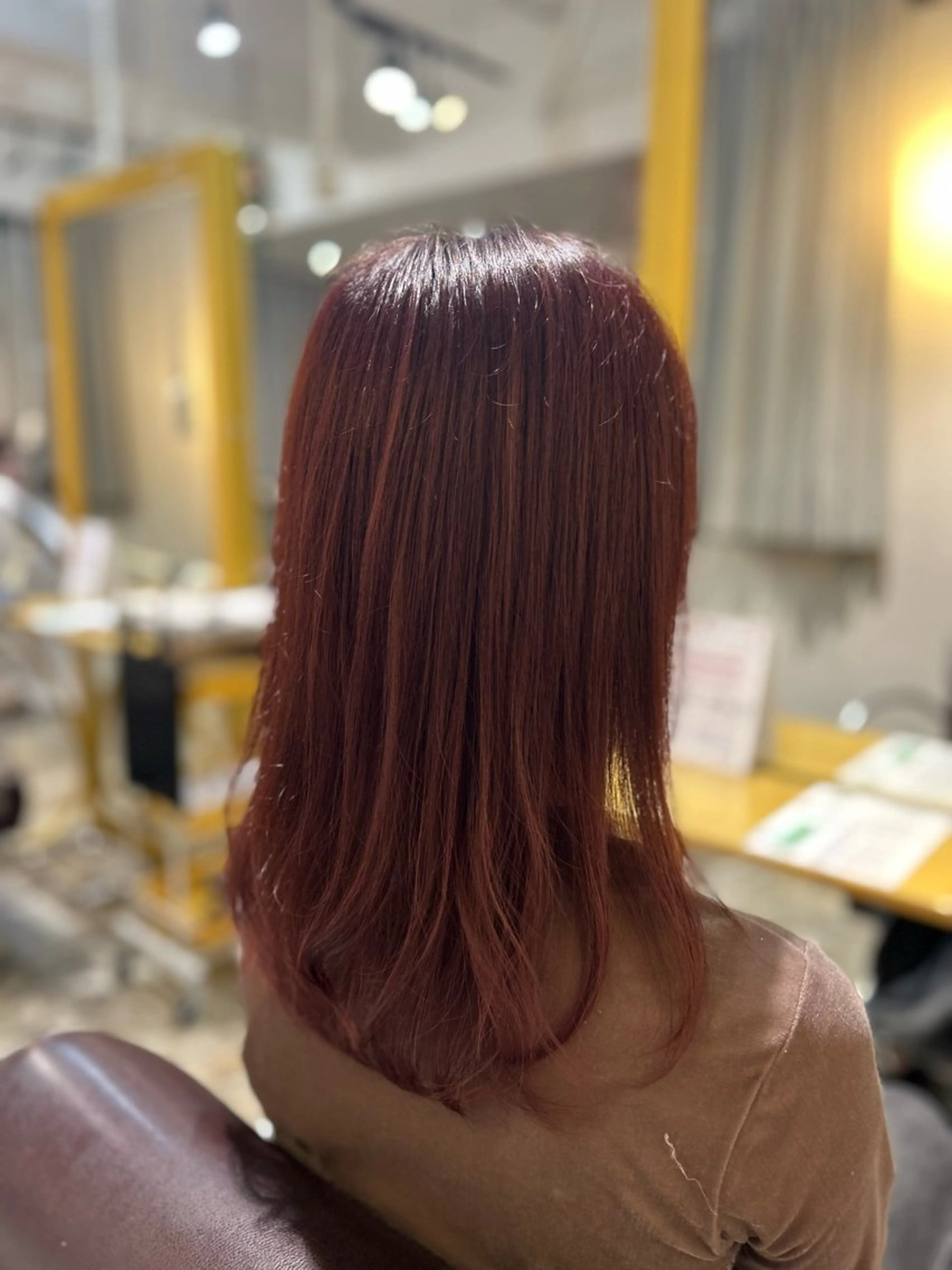セミロング カット ヘアカラー 縮毛矯正 縮毛矯正／髪質改善 🌼mizukiのヘアスタイル