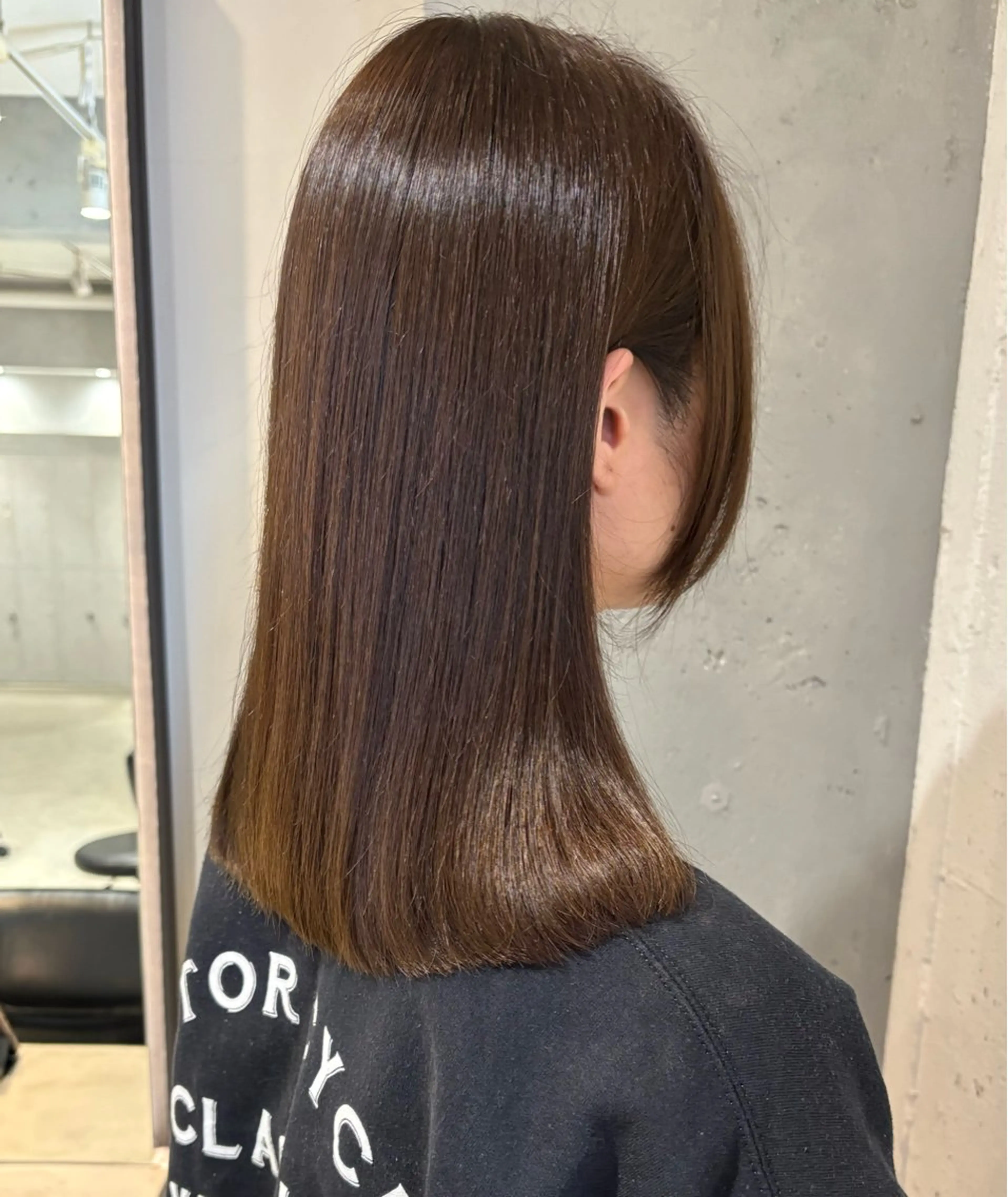 セミロング カット 縮毛矯正 Juna✂️ レイヤー / ボブのヘアスタイル