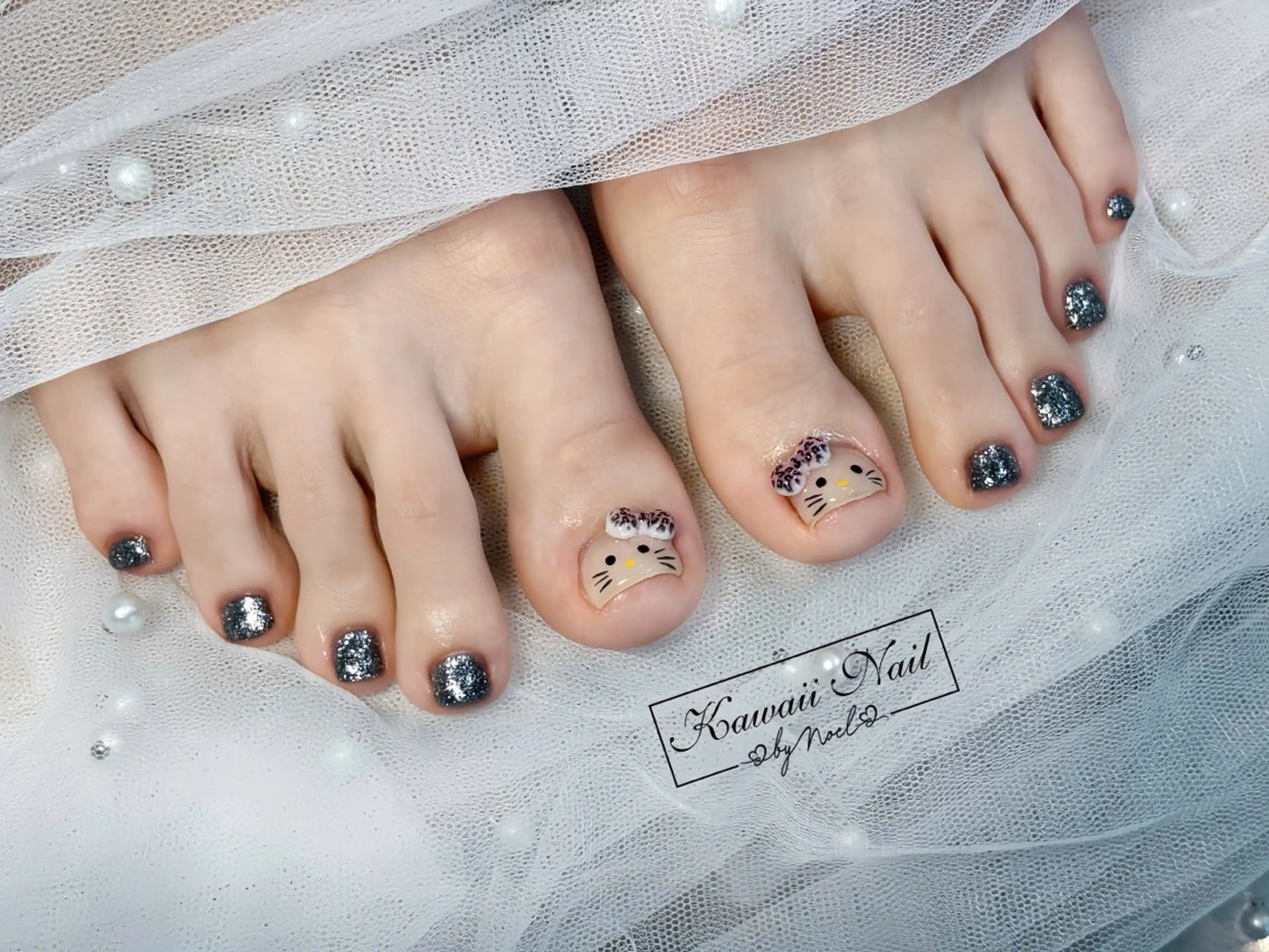 ネイル アートネイル フットネイル フレンチネイル ジェルネイル 韓国ネイル ハンドネイル フットネイル ハンドケア Kawaii Nail Salon所属・Kawaii-jp Tomisatoのネイルデザイン