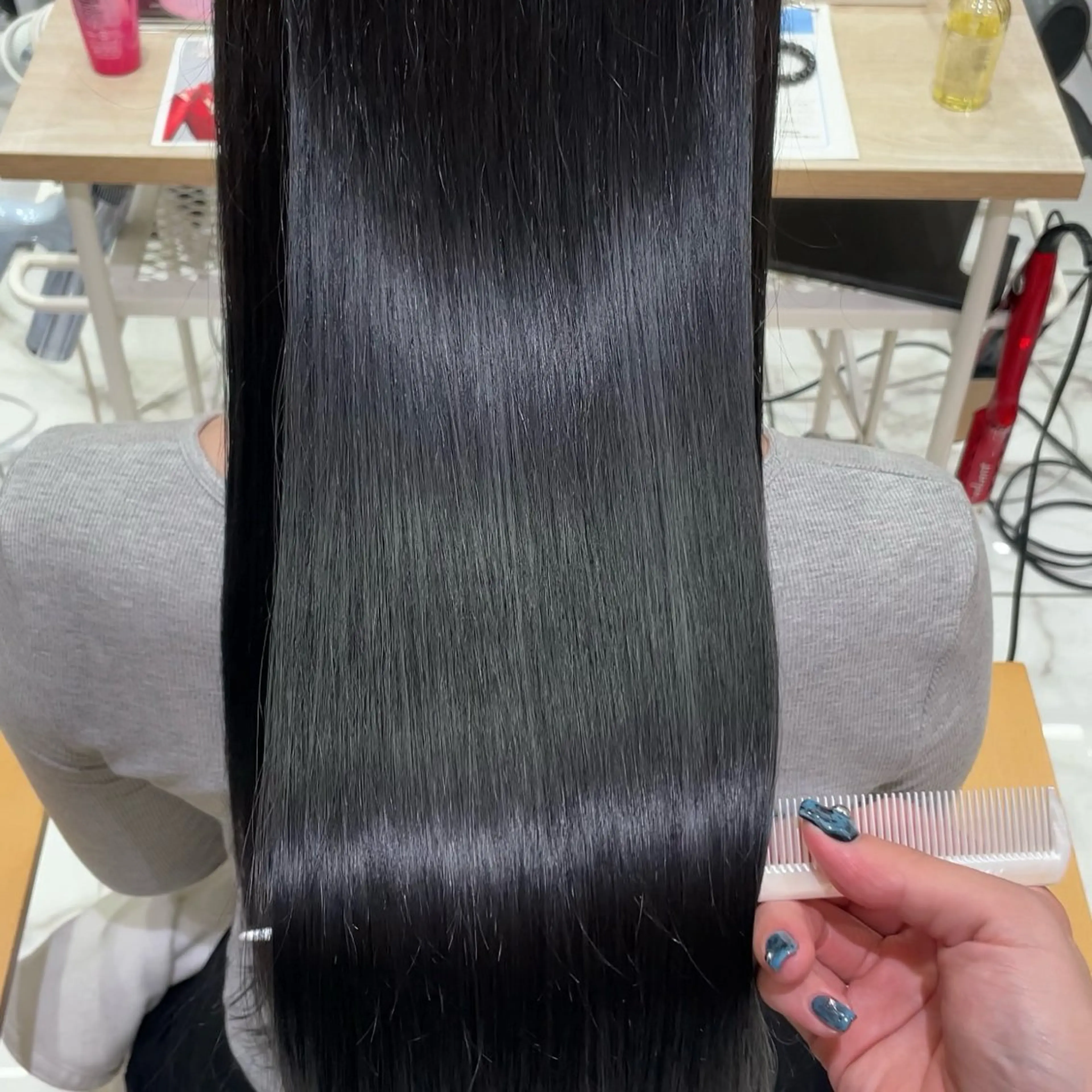 ロング カラー ヘアカラー トリートメント 透明感カラー/ 縮毛矯正/ユイ☆彡のヘアスタイル