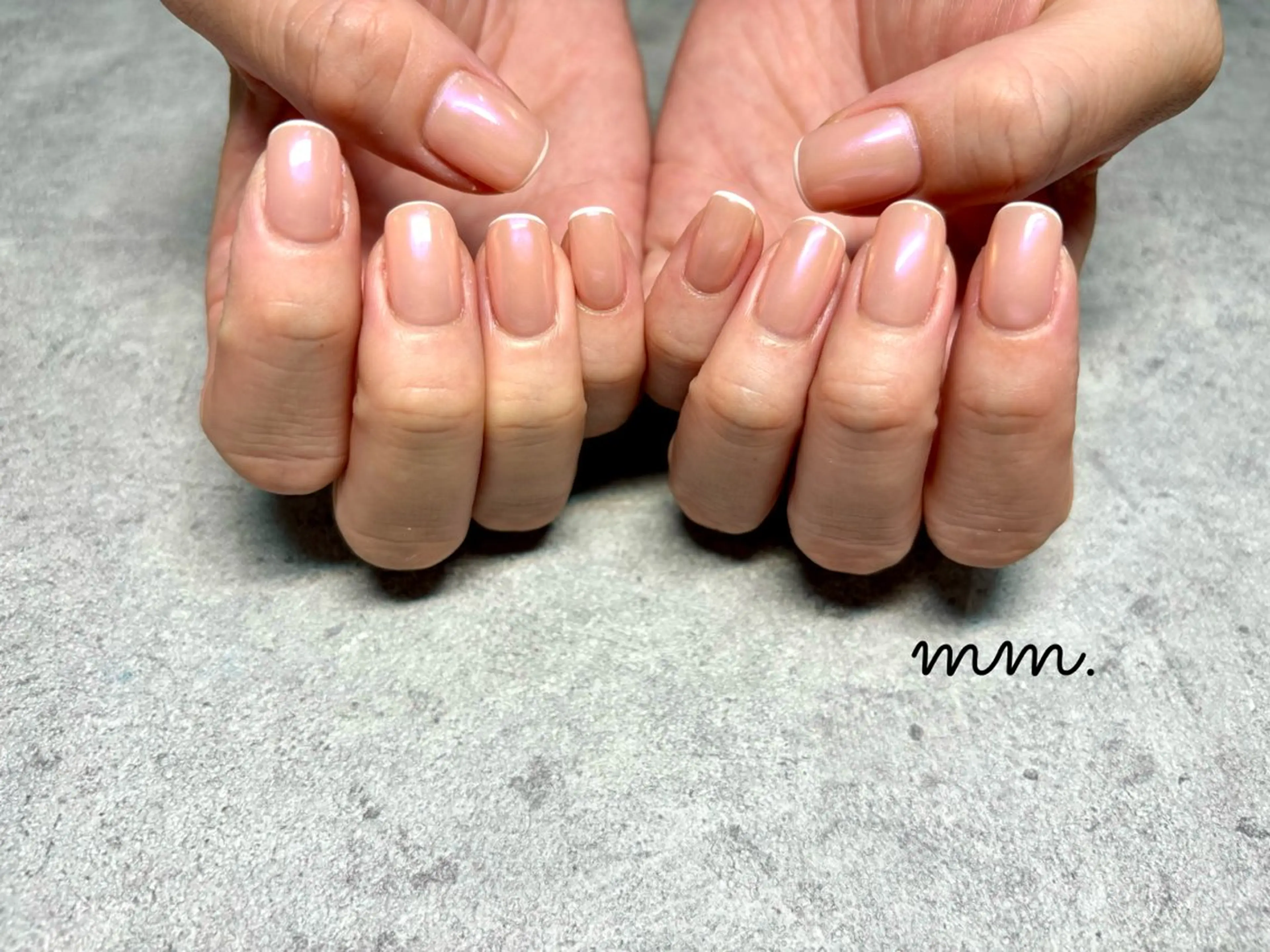 ネイル オーロラネイル フレンチネイル ハンドネイル mm. ✨Ayuna✨のマツエク・マツパデザイン