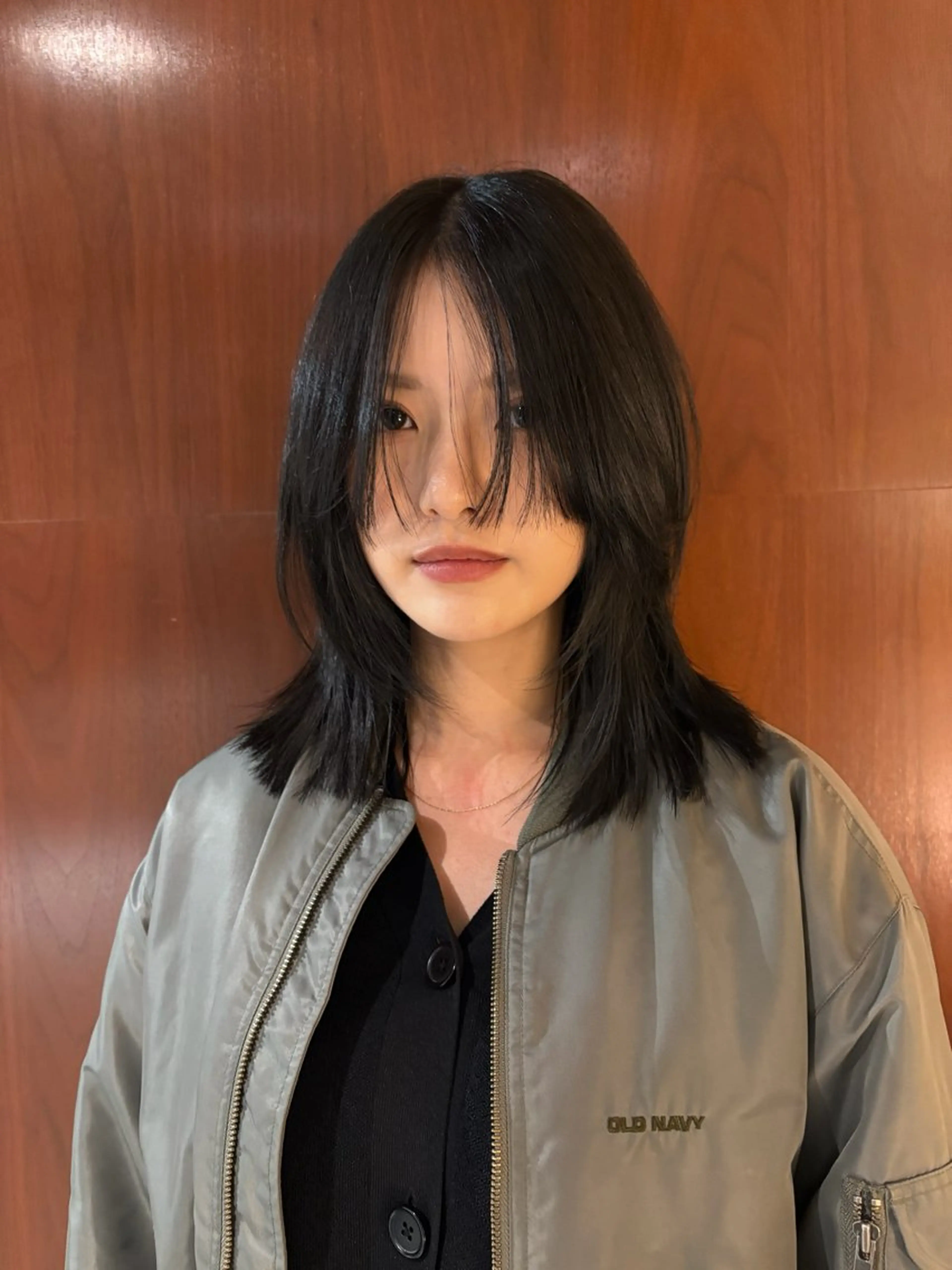 ミディアム カラー 顔周りカット かきあげバング カット ヘアカラー ボブ/レイヤー カット✂︎ayumiのヘアスタイル