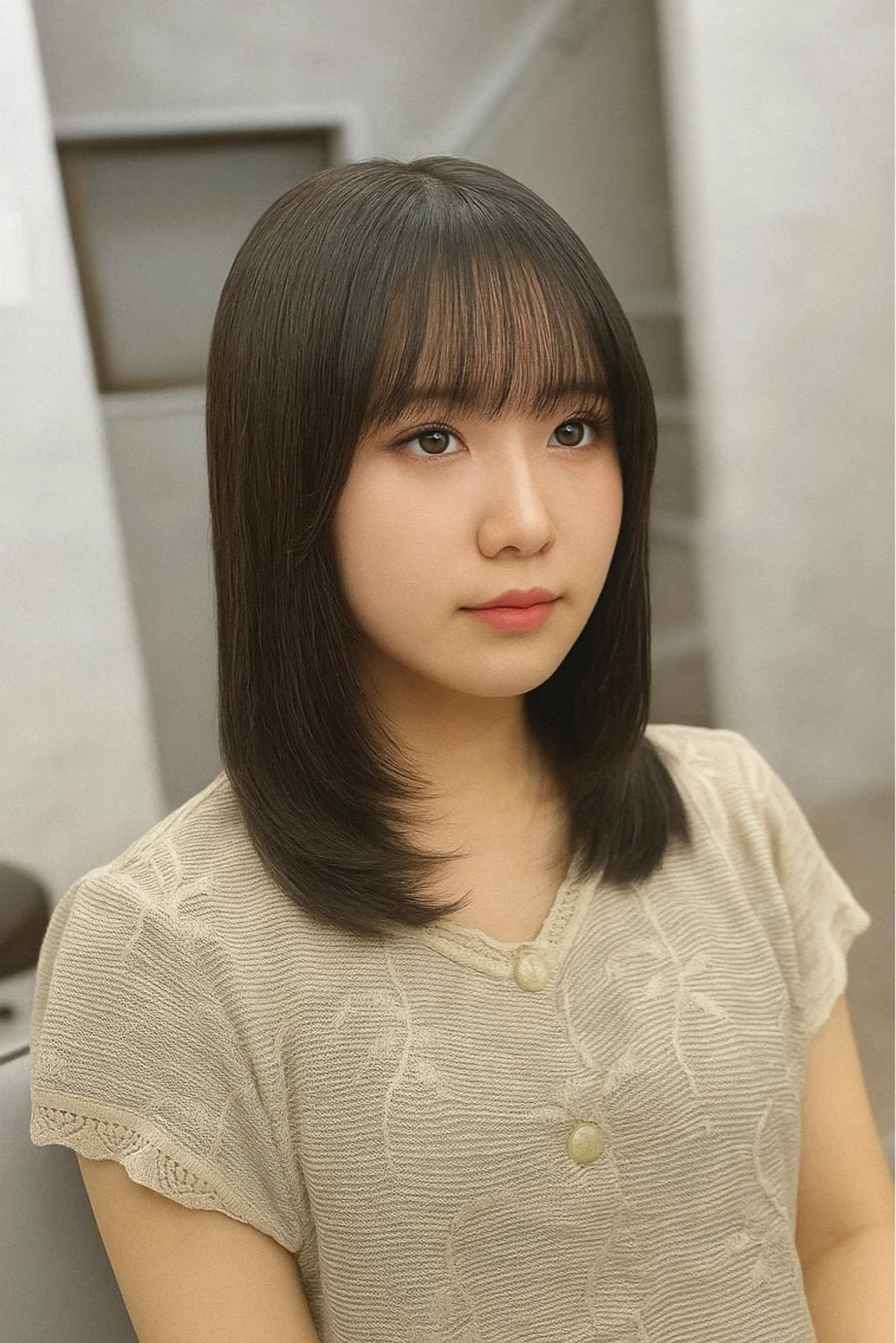 ミディアム カット 鎌倉 楓麻のヘアスタイル