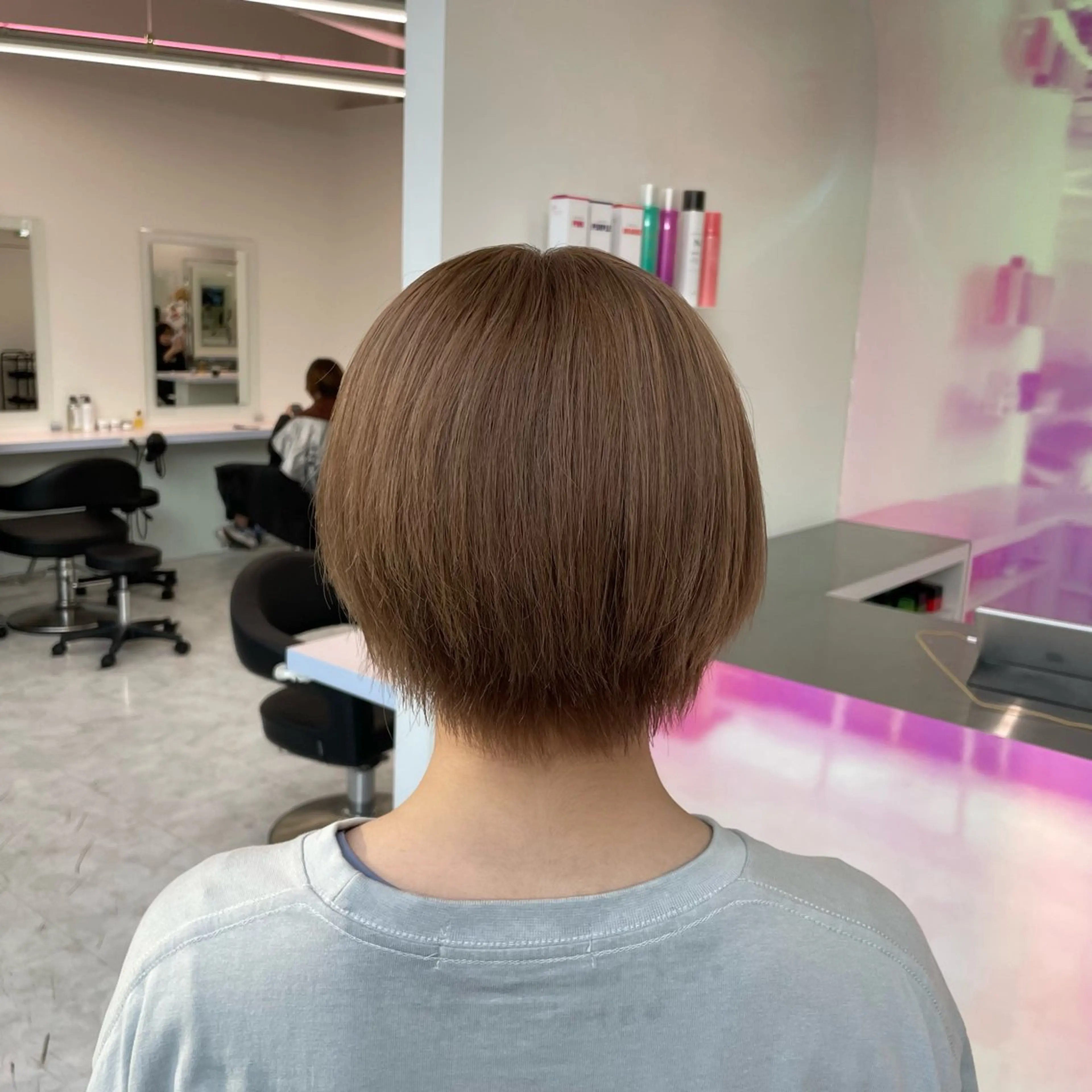 ショート カラー ベージュカラー ミルクティーベージュ ♡ブリーチカラー♡ Mirioのヘアスタイル