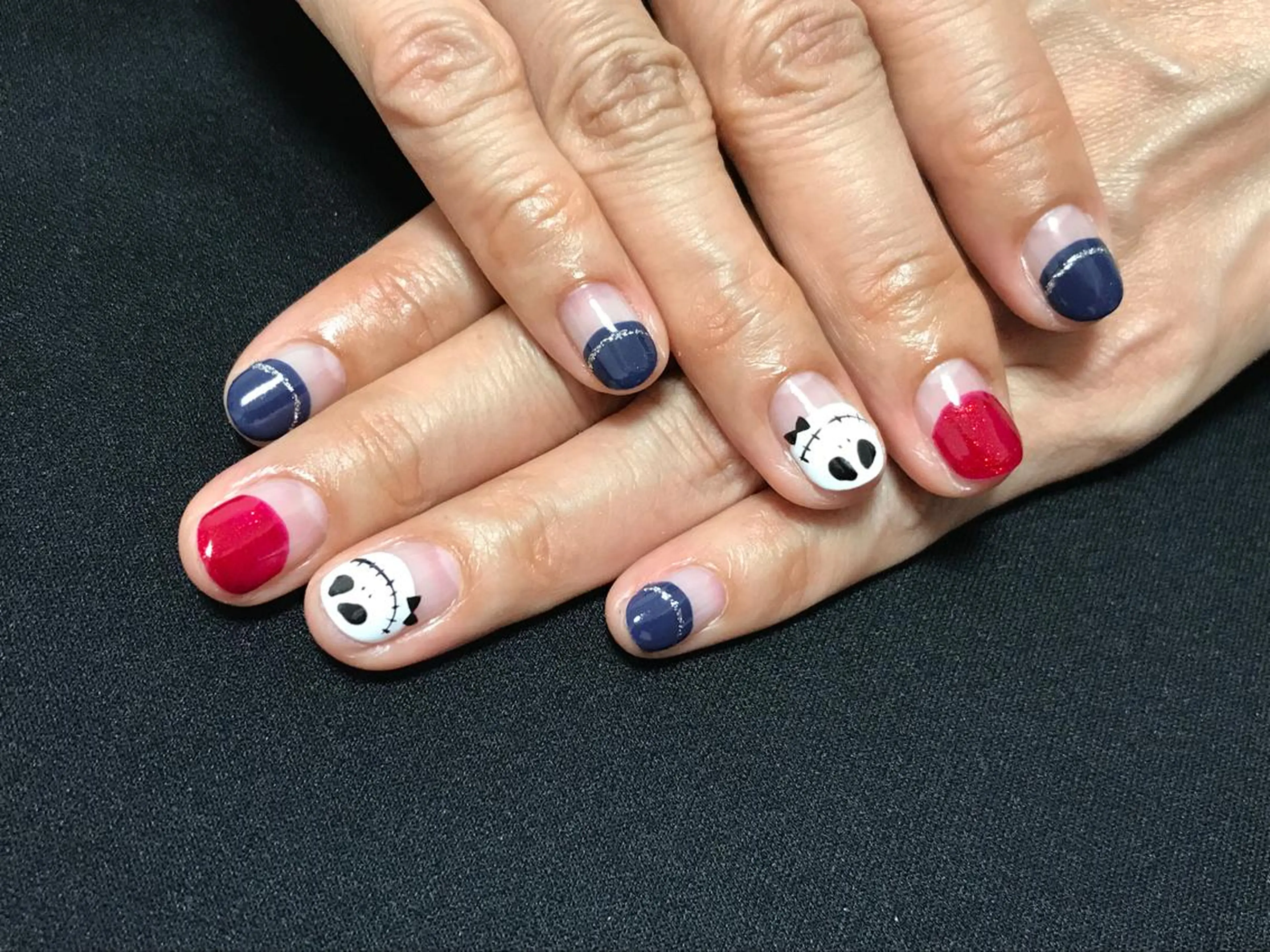 ネイル アートネイル フレンチネイル ハロウィン 冬ネイル クリスマス ステラ marikominoのネイルデザイン