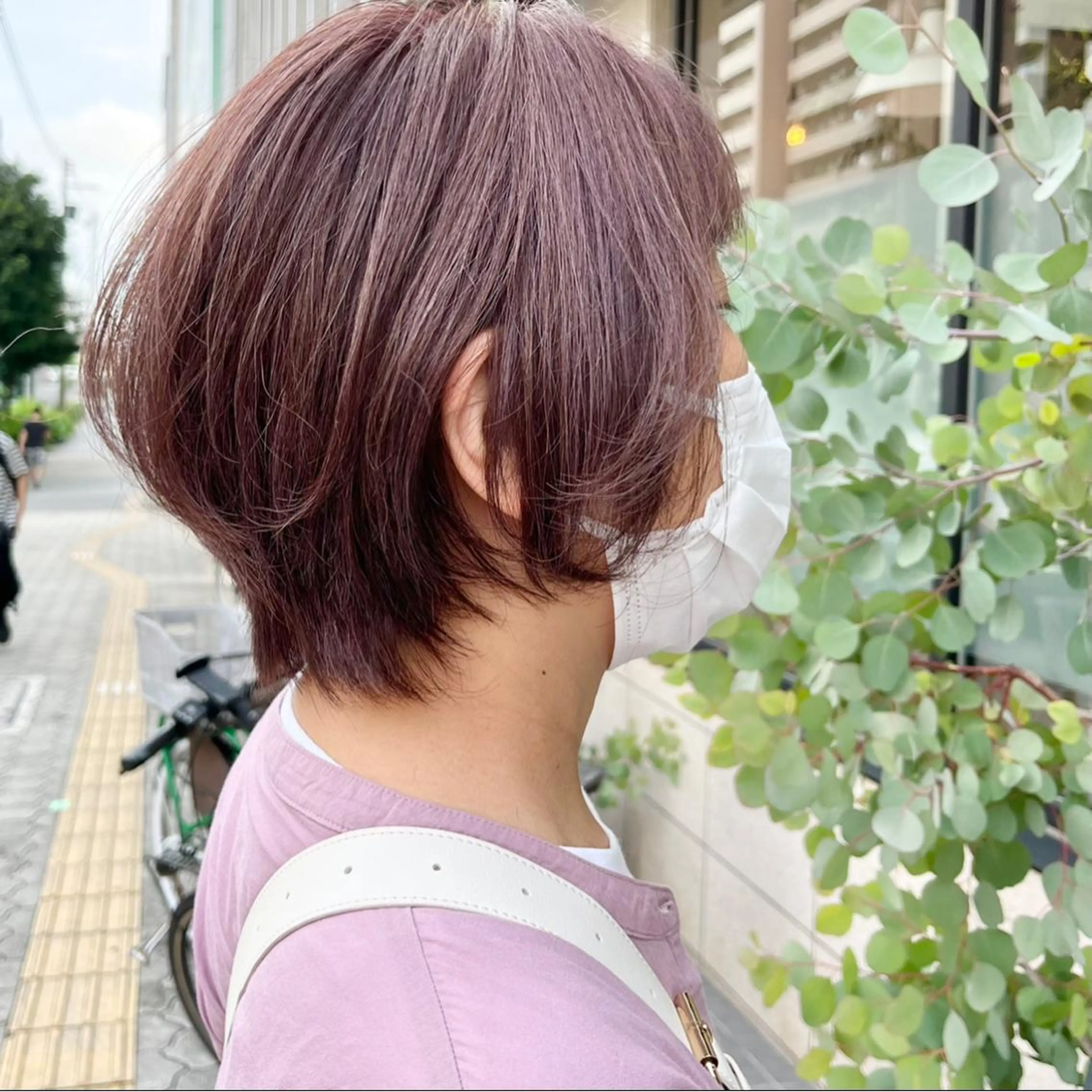 カラー ベージュカラー ピンクカラー ピンクベージュ カット ヘアカラー トリートメント 天王寺髪質改善なら よしみさん✨のヘアスタイル