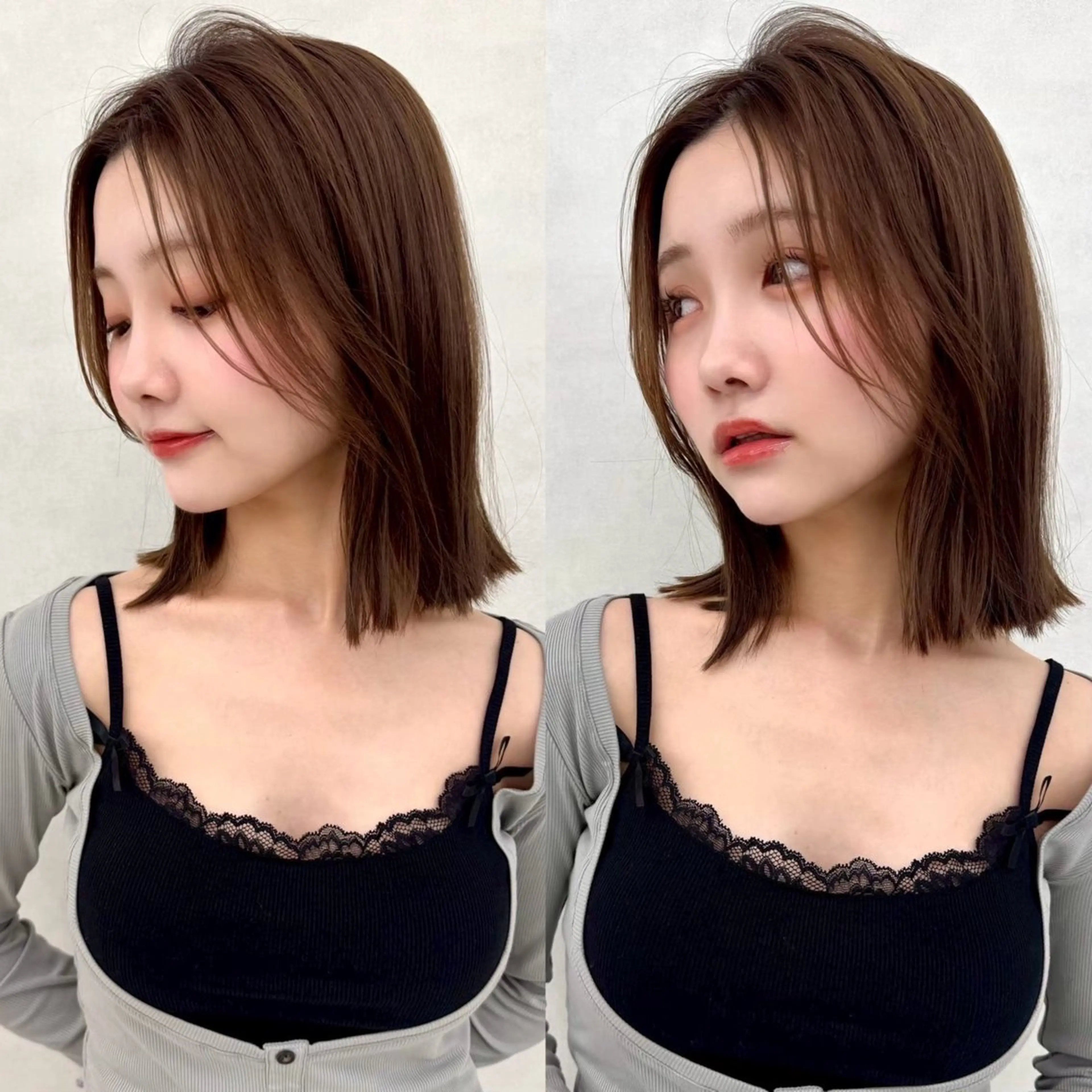 ミディアム 縮毛矯正 トリートメント 学割🍒韓国風カット 縮毛矯正市川悟のヘアスタイル