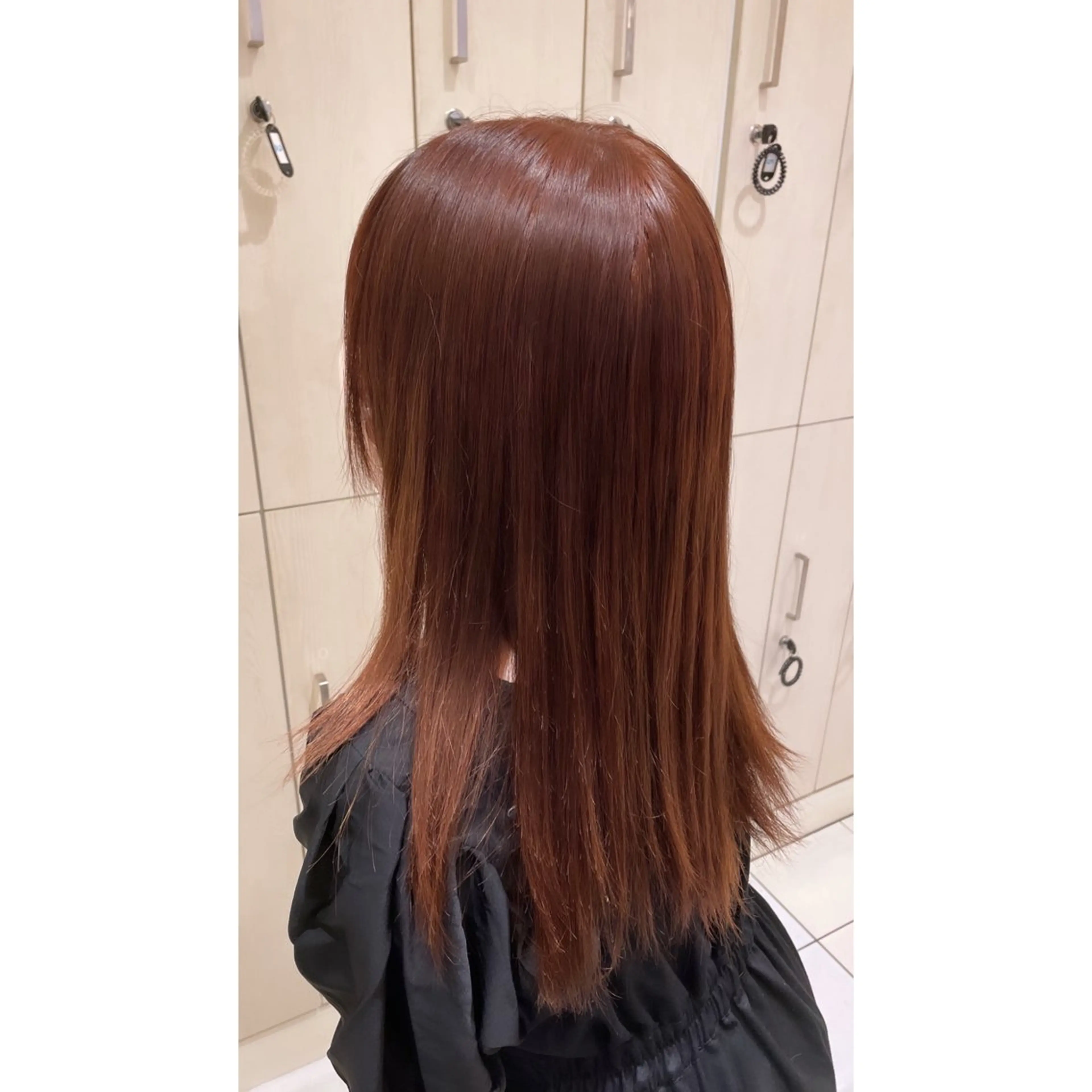 ロング カラー ブラウンカラー オレンジ オレンジブラウン ヘアカラー ReSTA所属・アラキ レイナのヘアスタイル