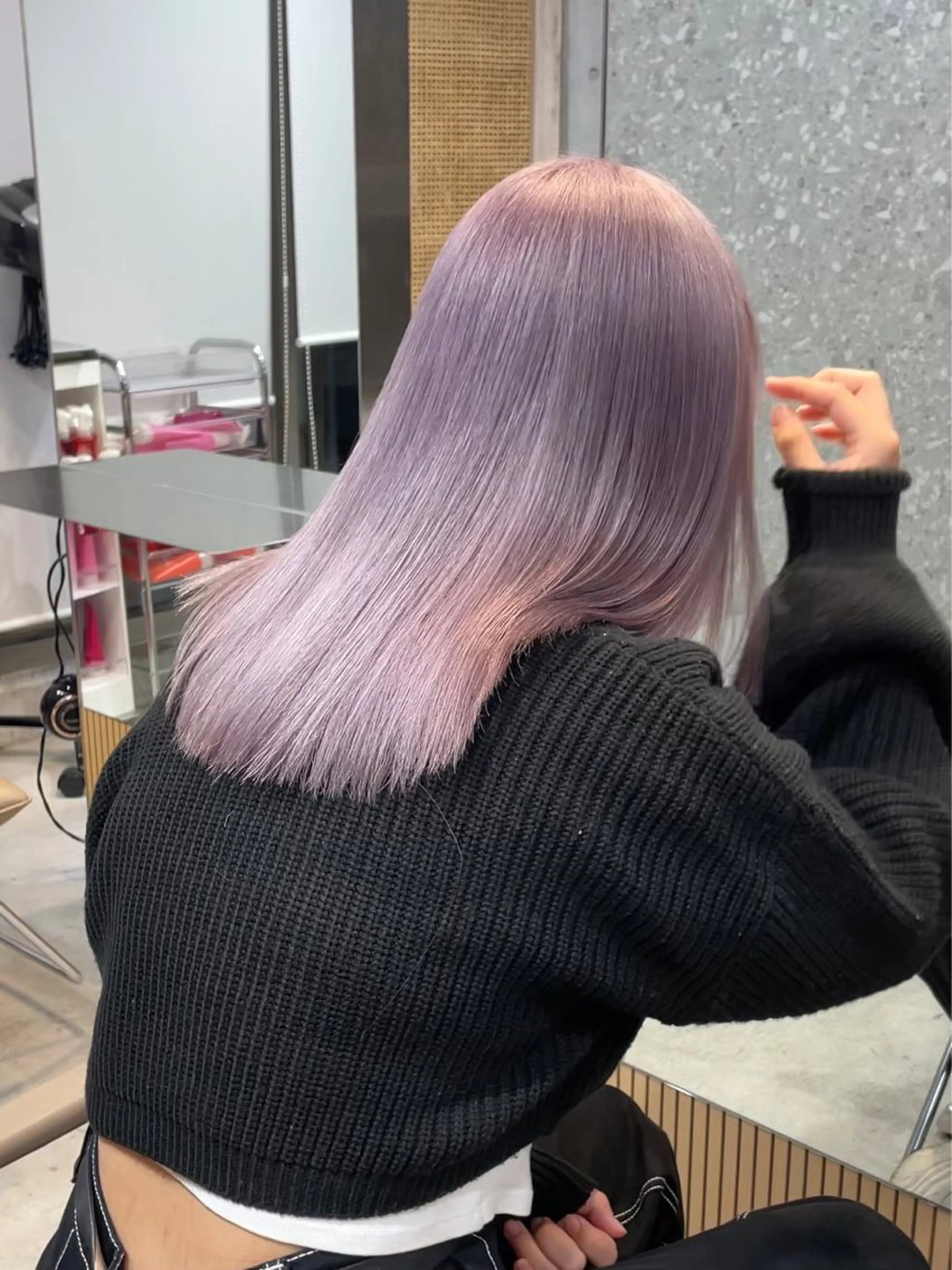 セミロング カラー ミルクティーベージュ /ボブ/あげは🎀のヘアスタイル