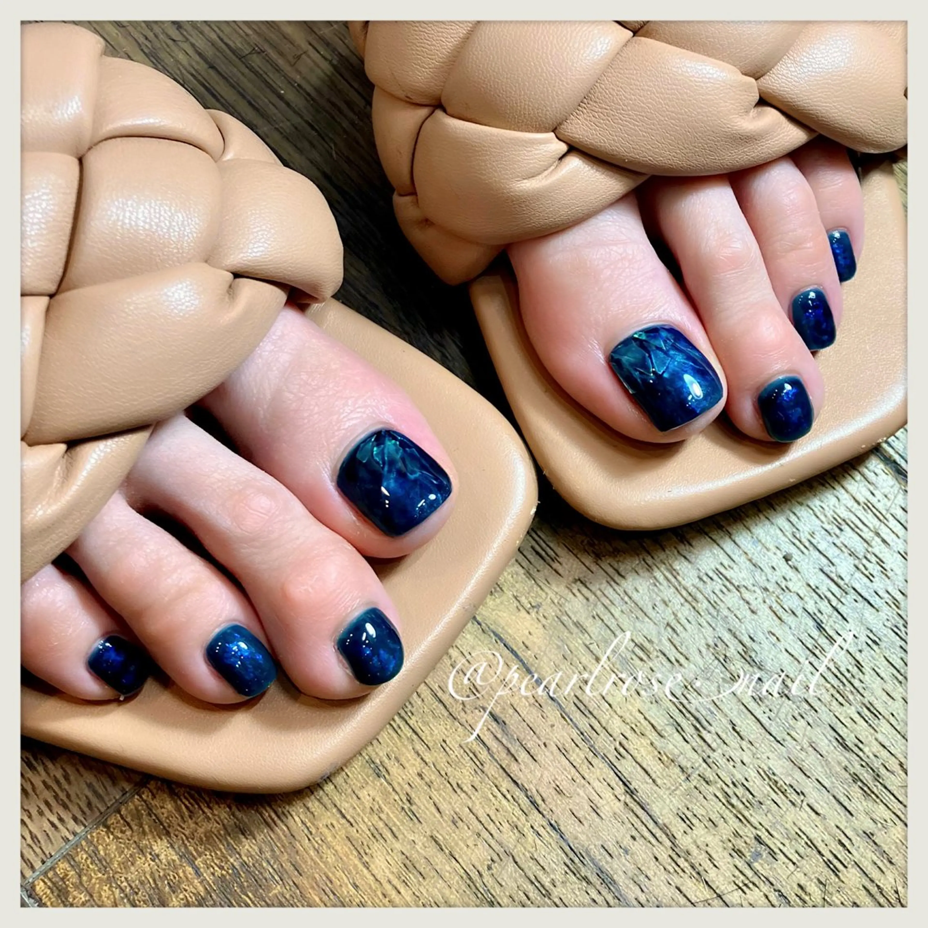 ネイル ブルー フットネイル Beauty salon Ryu・ange所属・RyuAnge リュアンジュのその他イメージ