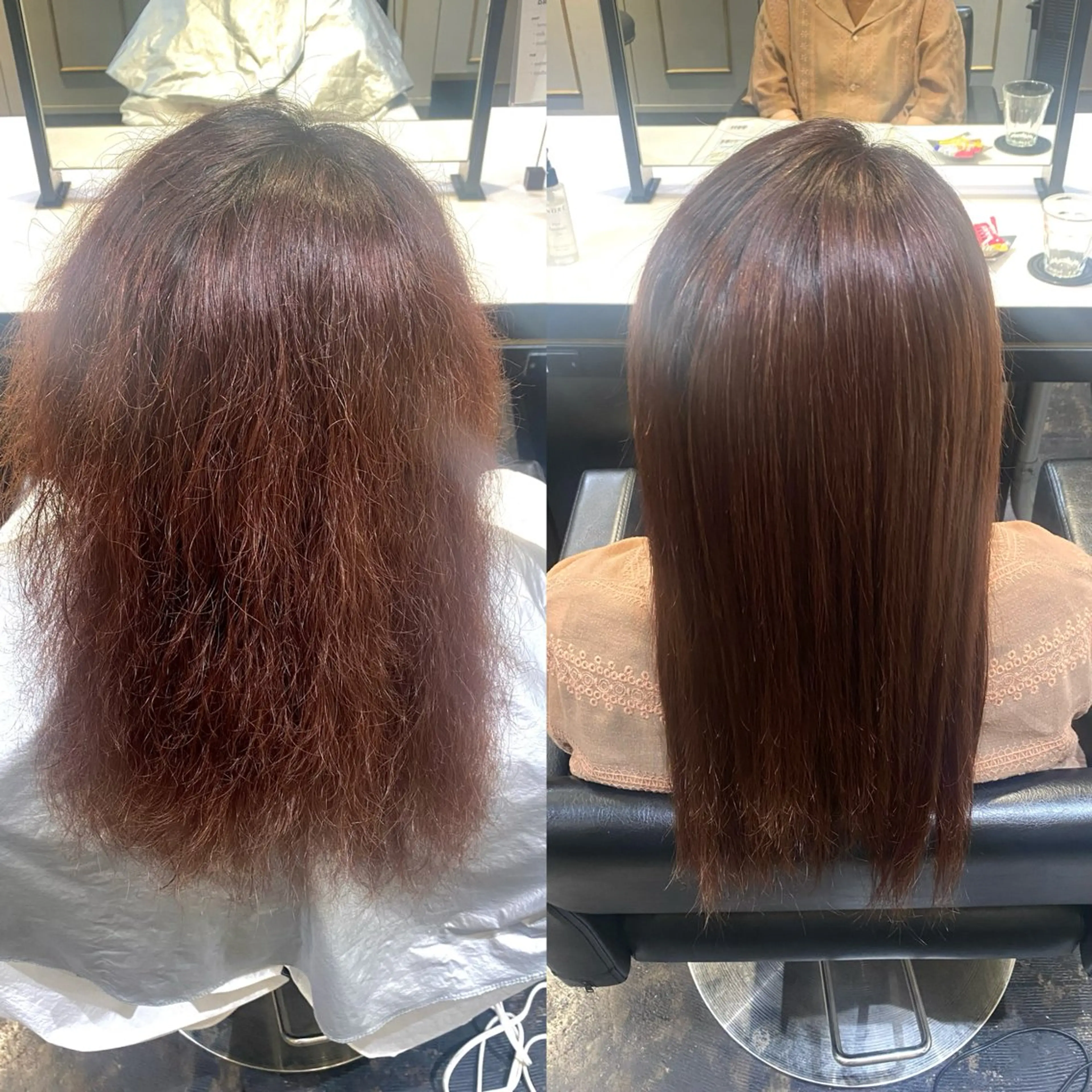 セミロング トリートメント 縮毛矯正 トリートメント 髪質改善🪽🎀 みおのヘアスタイル