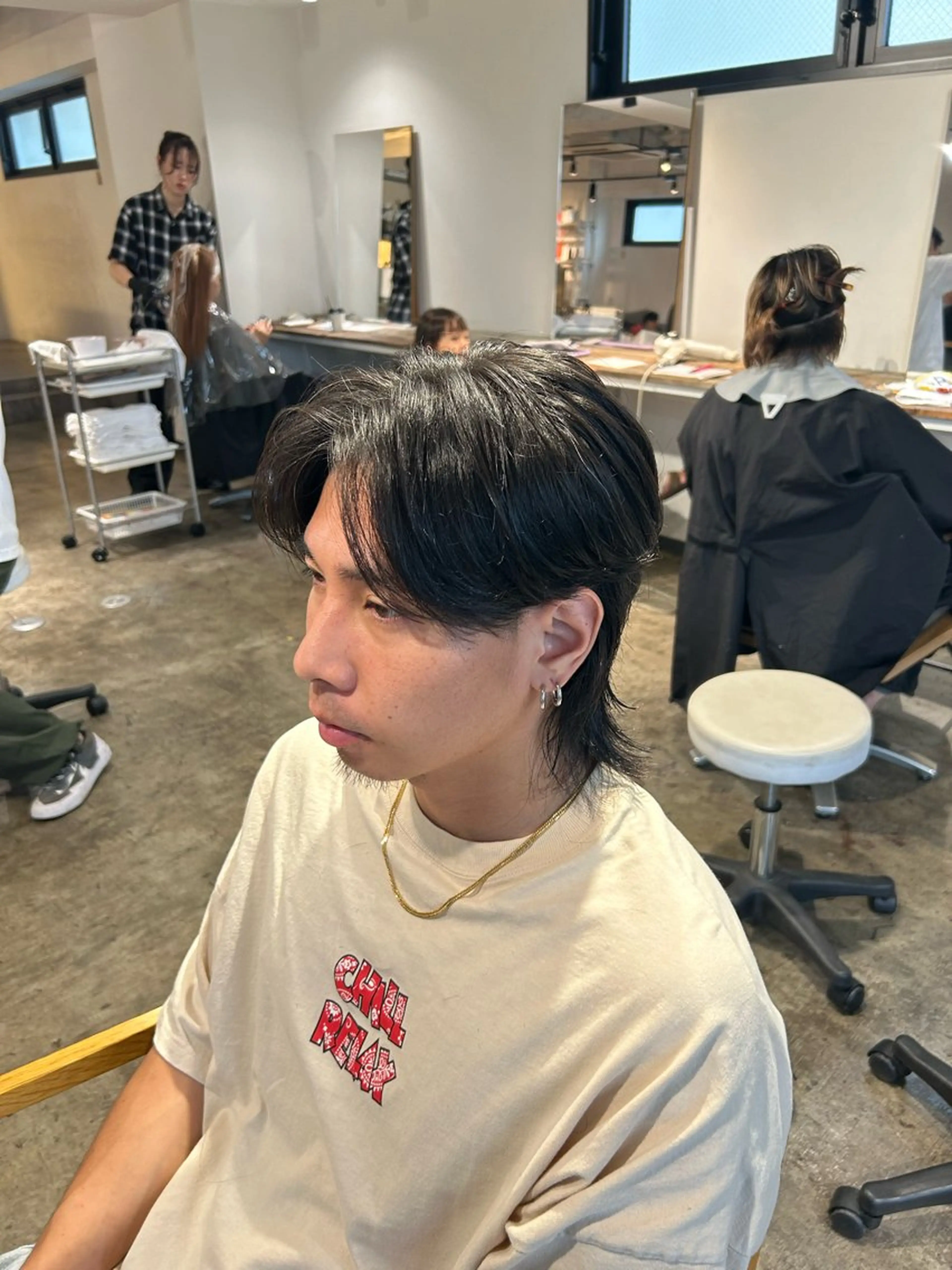 ショート メンズ センターパート ダウンパーマ カルマパーマ メンズ韓国風 マッシュ カット become men's hair 名駅店所属・名駅/フェザーパーマ 韓国ヘア/森岡のヘアスタイル