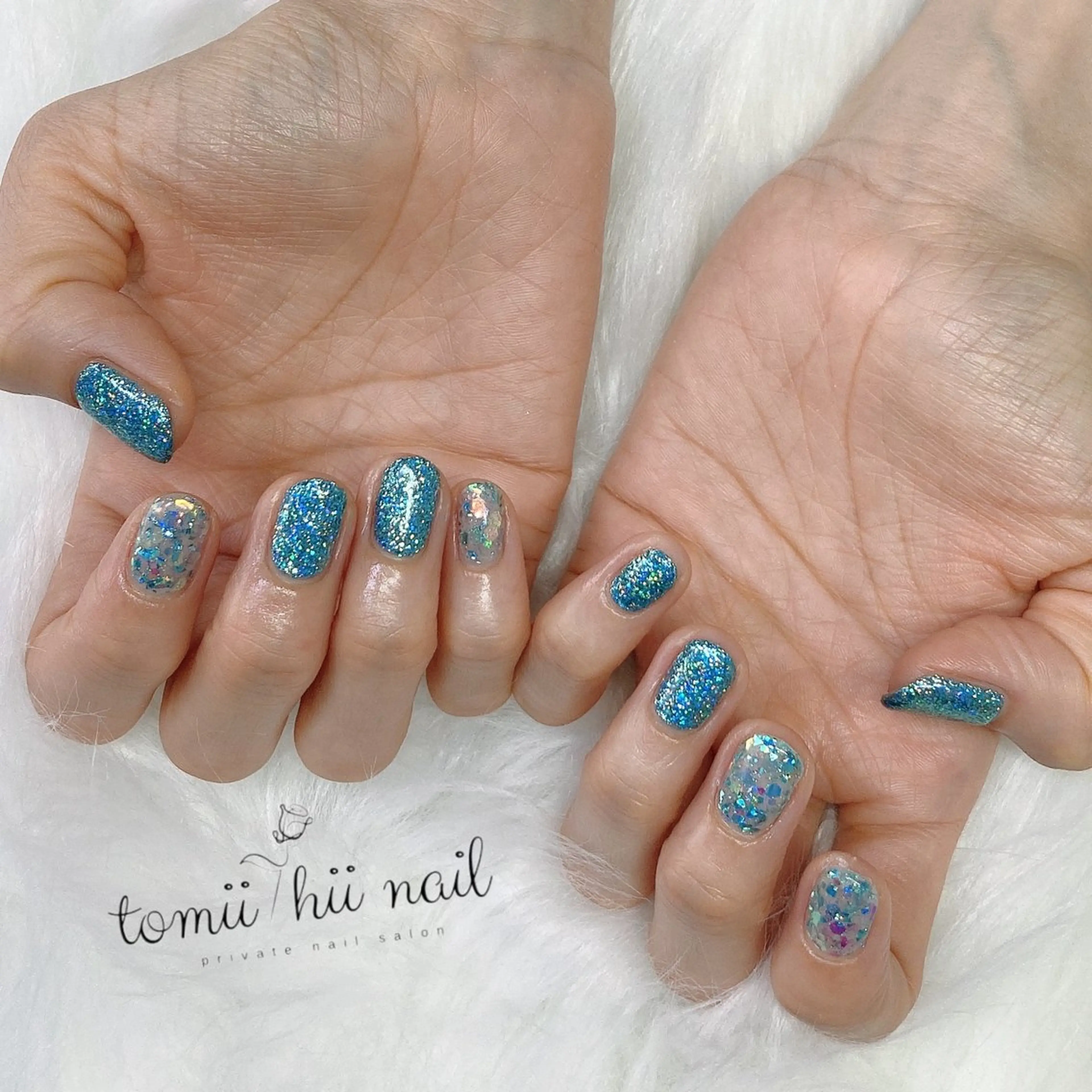 ネイル キラキラネイル ラメ(グリッター) tomii-hii -nailのネイルデザイン