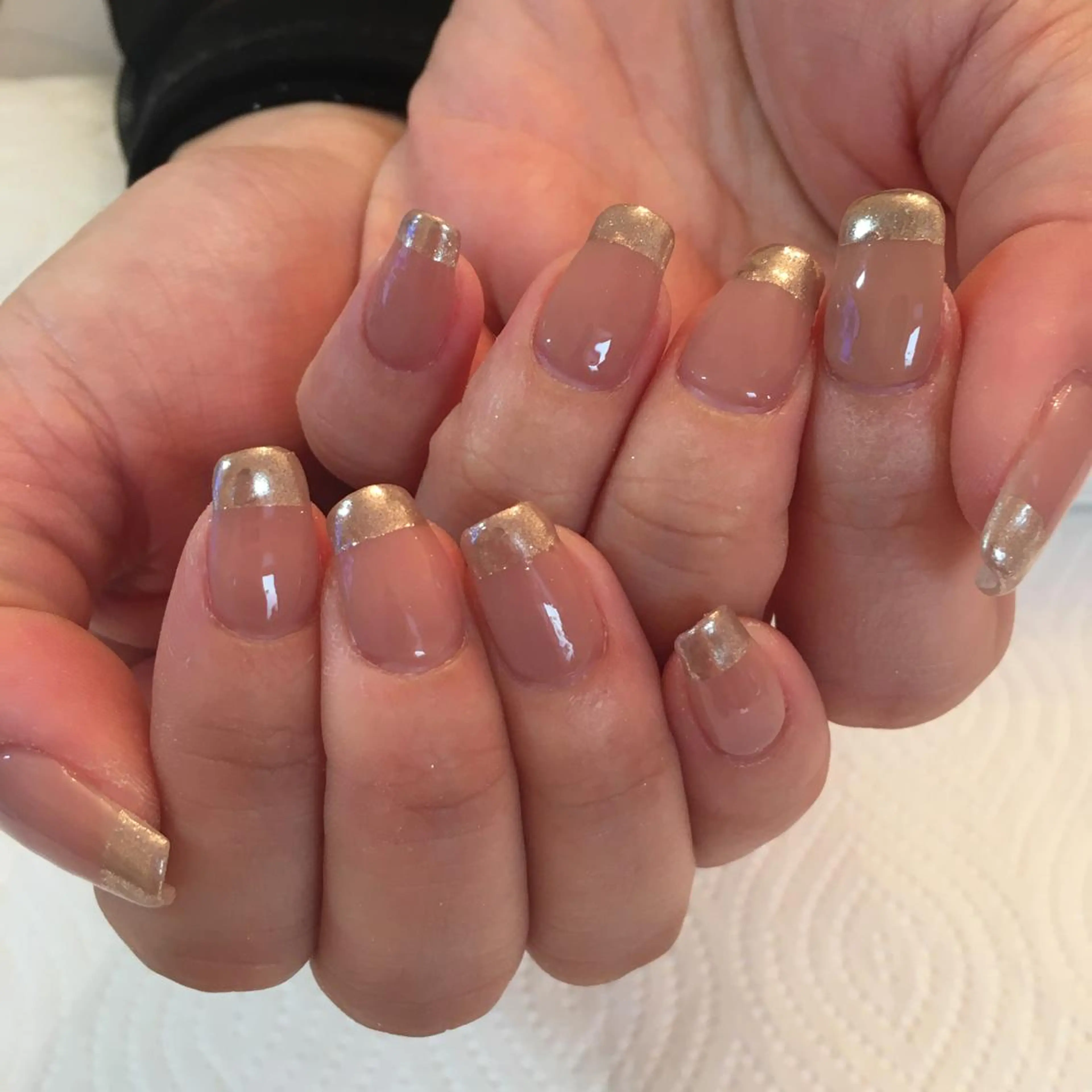 ネイル フレンチネイル ミラーネイル ネイルサロン ショコラのネイルデザイン