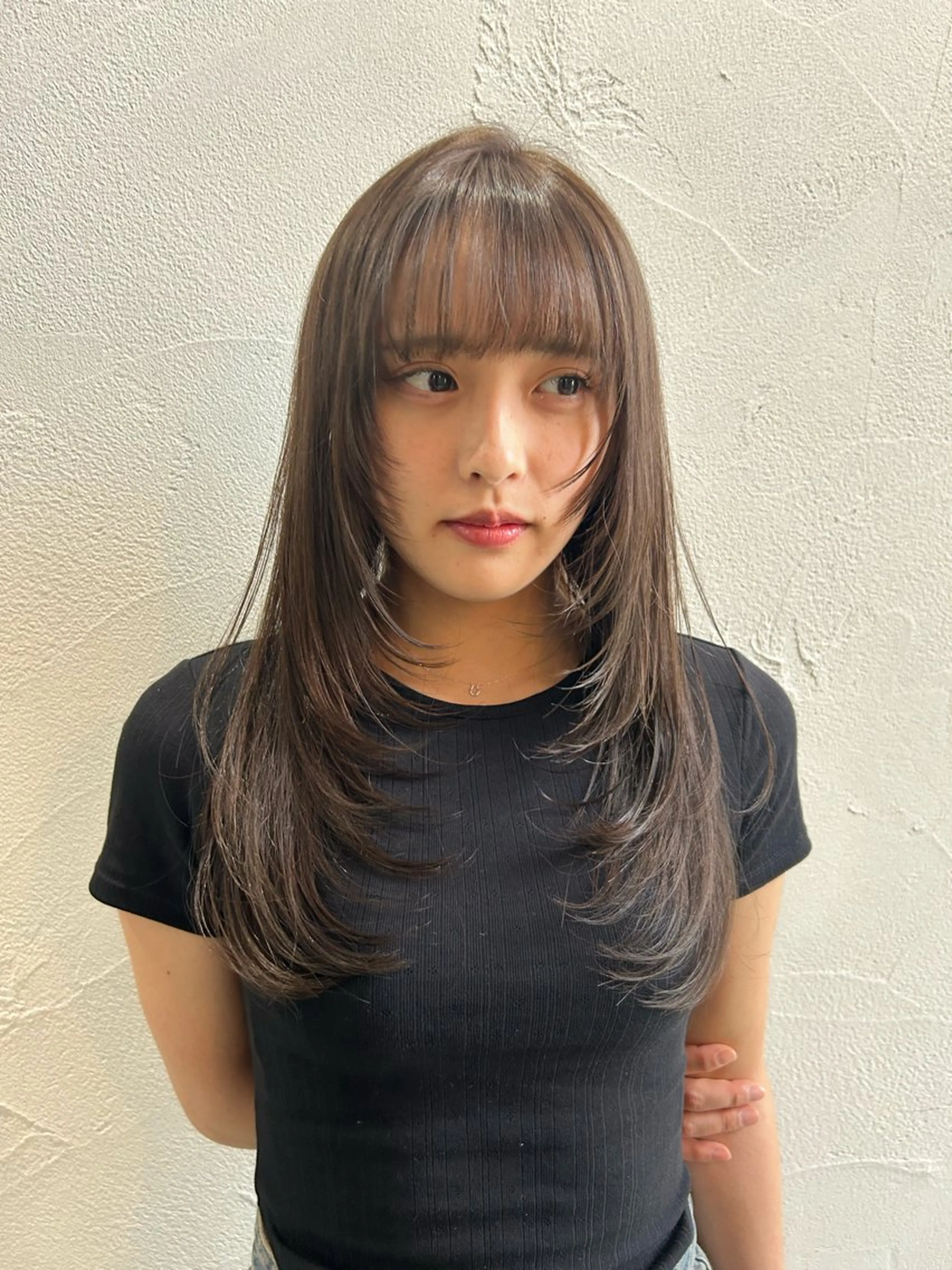 ロング カット ヘアカラー トリートメント 剣持友希/高崎 ifh iizukaのヘアスタイル