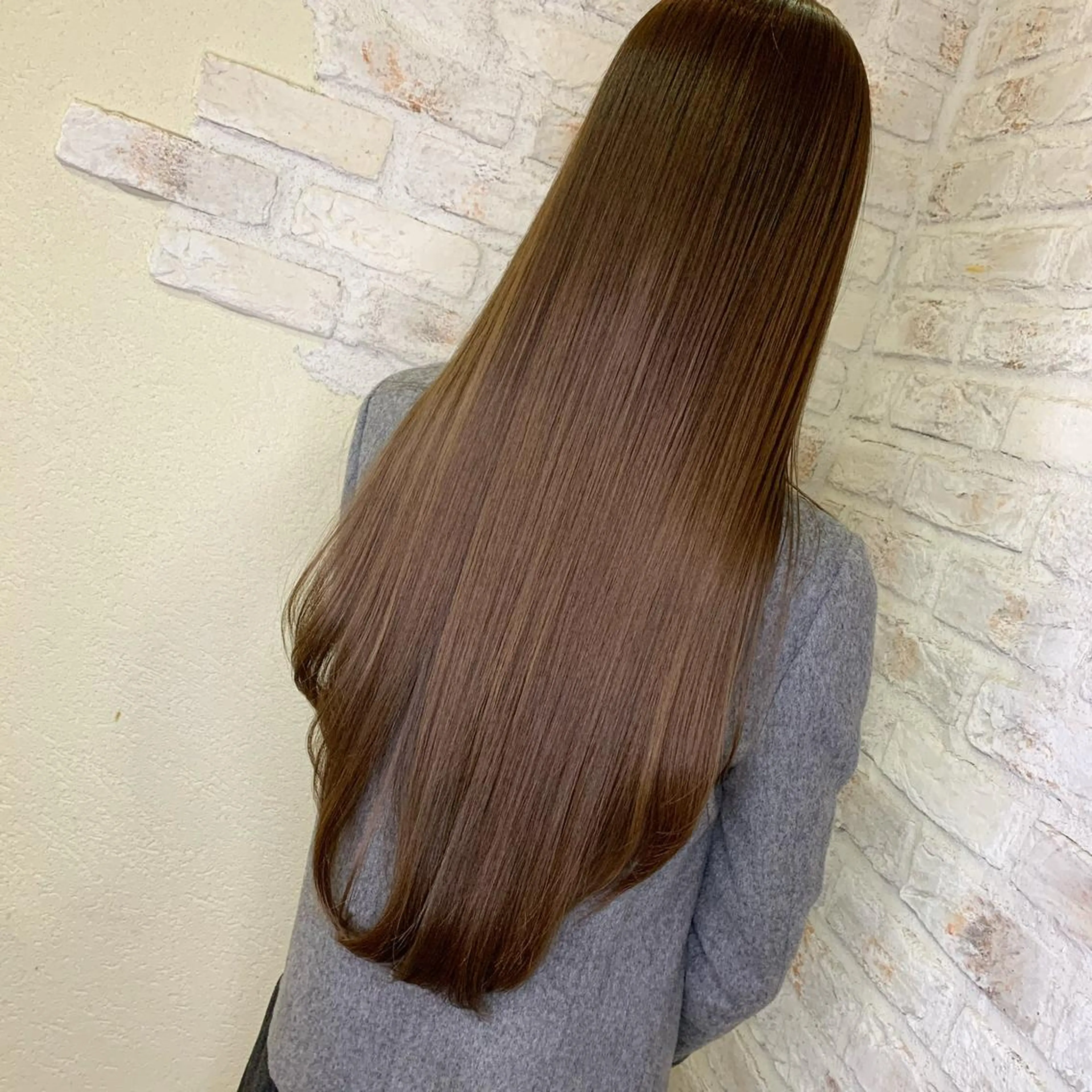 ロング 縮毛矯正×韓国ヘア ×髪質改善×レイヤーのヘアスタイル