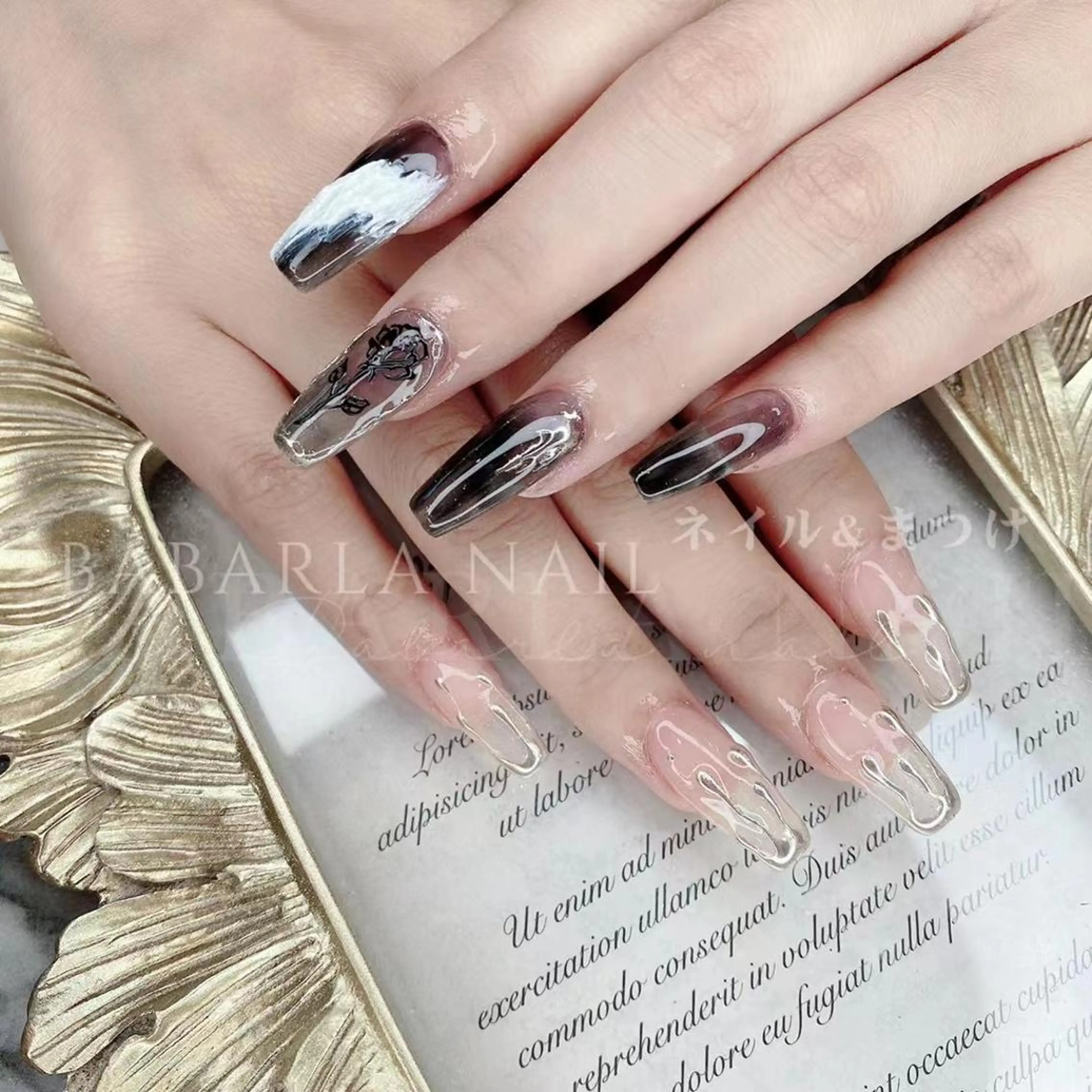 ネイル 大理石ネイル(マーブル) Babarla Nailのネイルデザイン