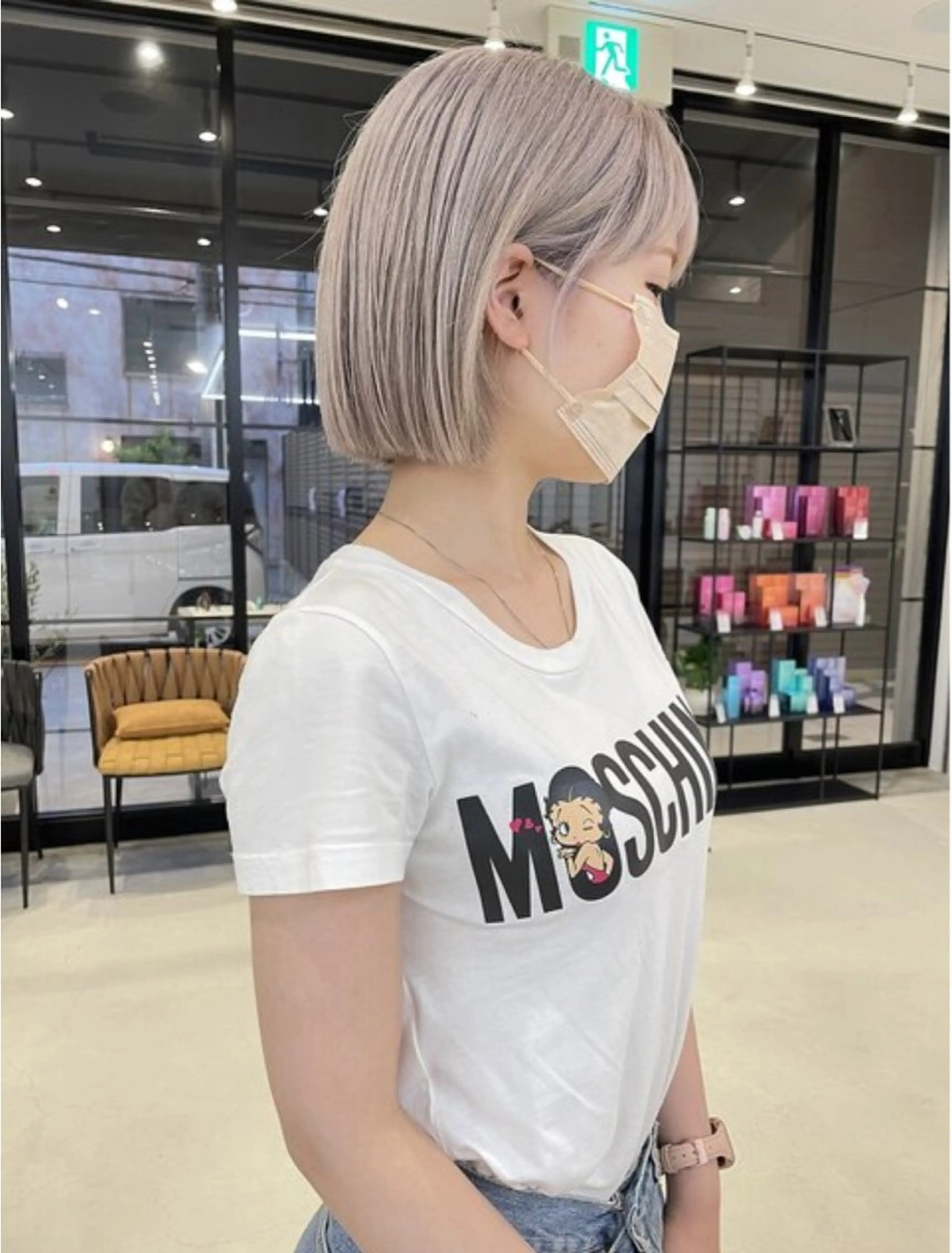 ショート カラー ベージュカラー ボブ sand yokohama所属・【期間限定無料 ボブ特化】まさよしのヘアスタイル
