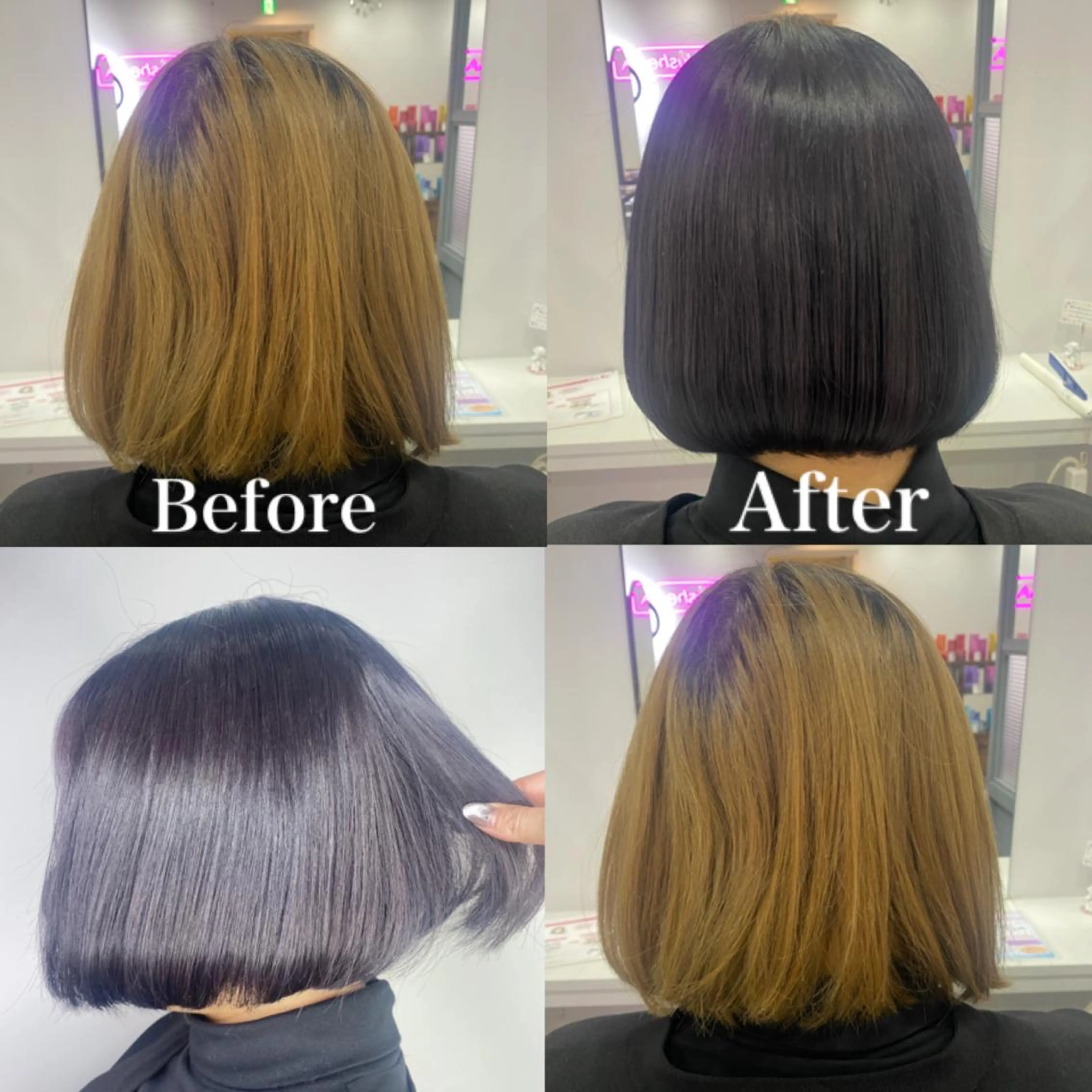 ショート カラー アディクシーカラー 透明感カラー カット ヘアカラー トリートメント 髪質改善×矯正🫧 韓国ヘアasamiのヘアスタイル