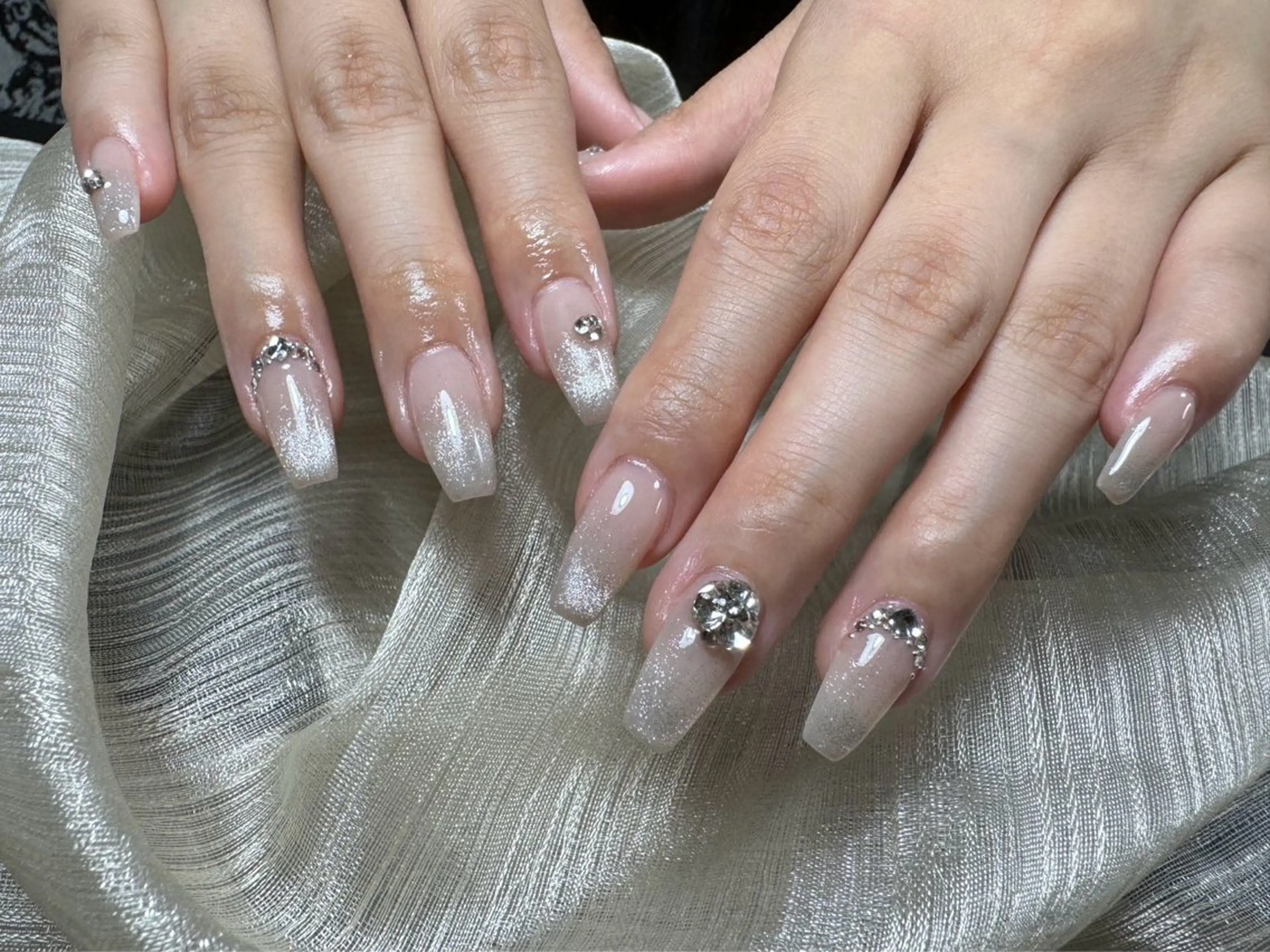 ネイル グラデーション ラメ(グリッター) ラメグラデーション ハンドネイル ハンドケア ⭐️Dreamy Nail⭐️のネイルデザイン