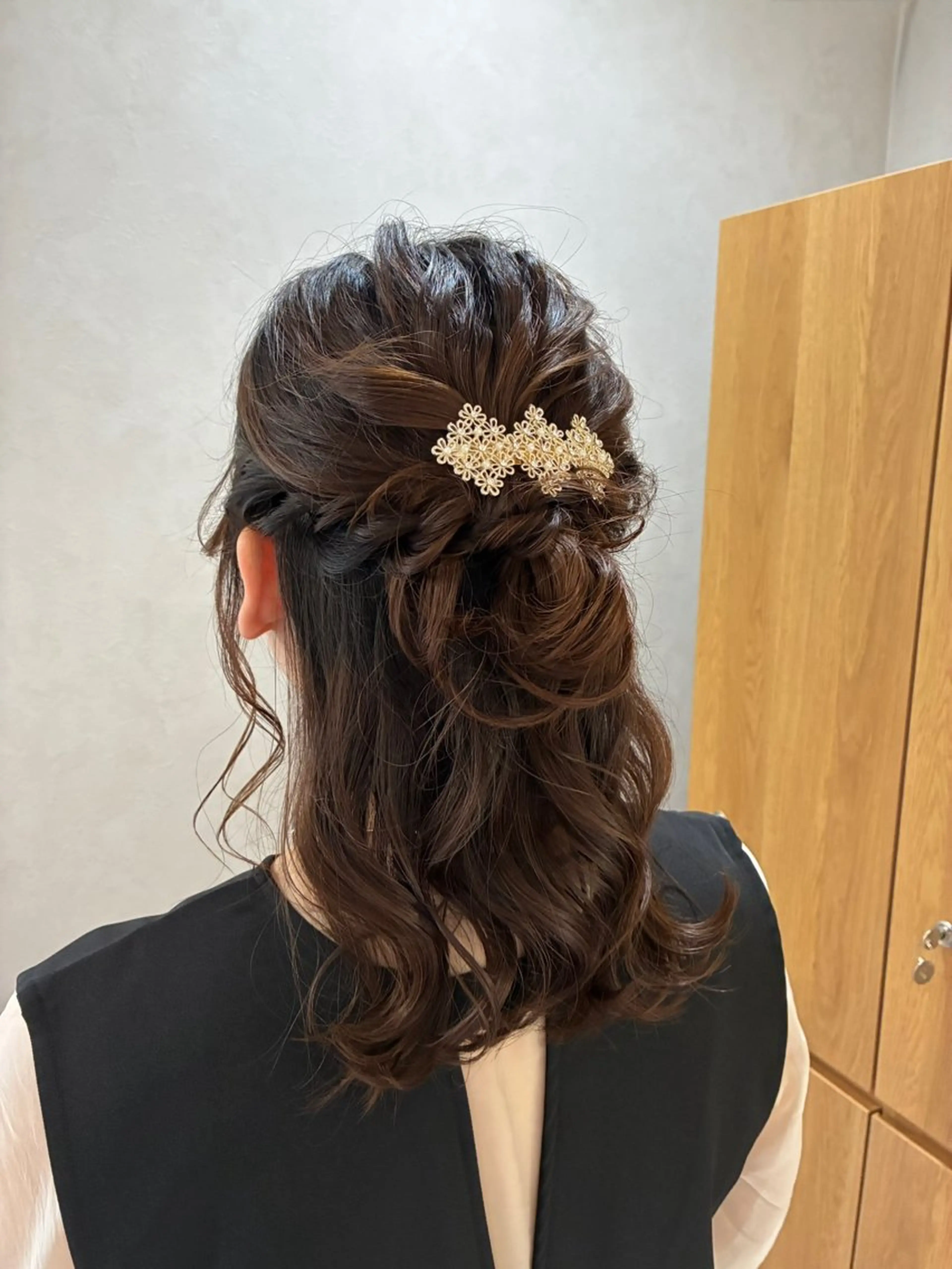 ヘアアレンジ ハーフアップ ヘアセット 遠藤 玲のヘアスタイル
