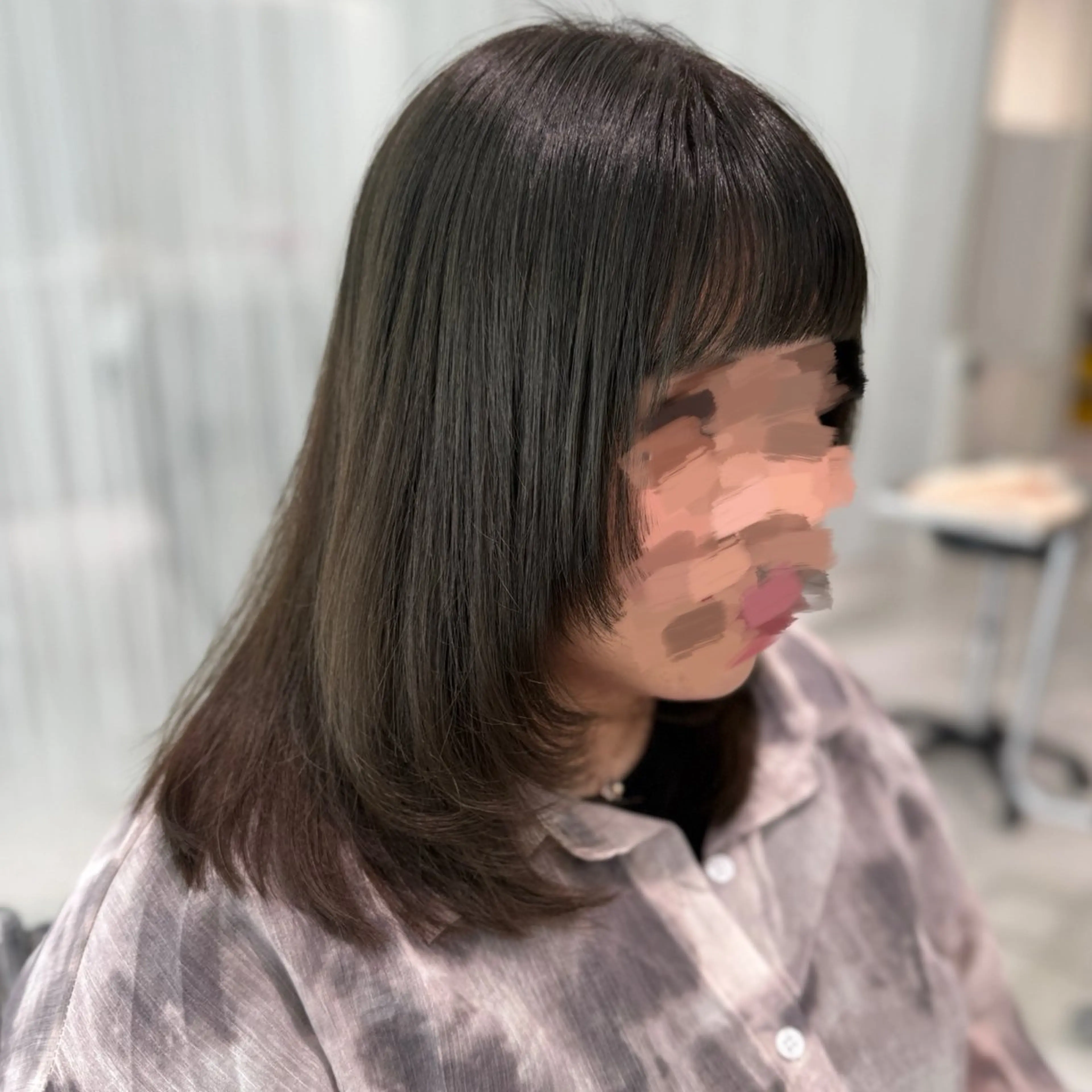 ミディアム カット ヘアカラー 韓国スタイル🇰🇷 児島葉月のヘアスタイル