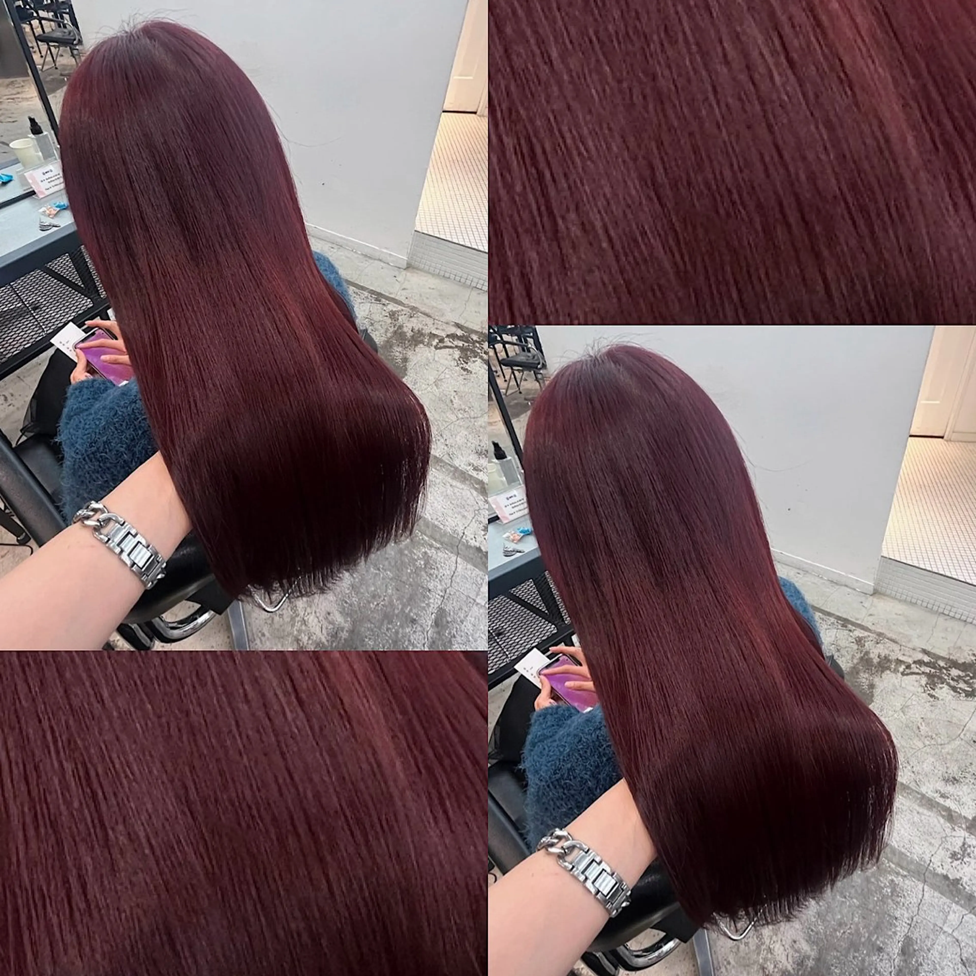 ミディアム カラー レッドカラー ヘアカラー トリートメント 🍒暖色✖️レイヤー ／Haruna🍒のヘアスタイル