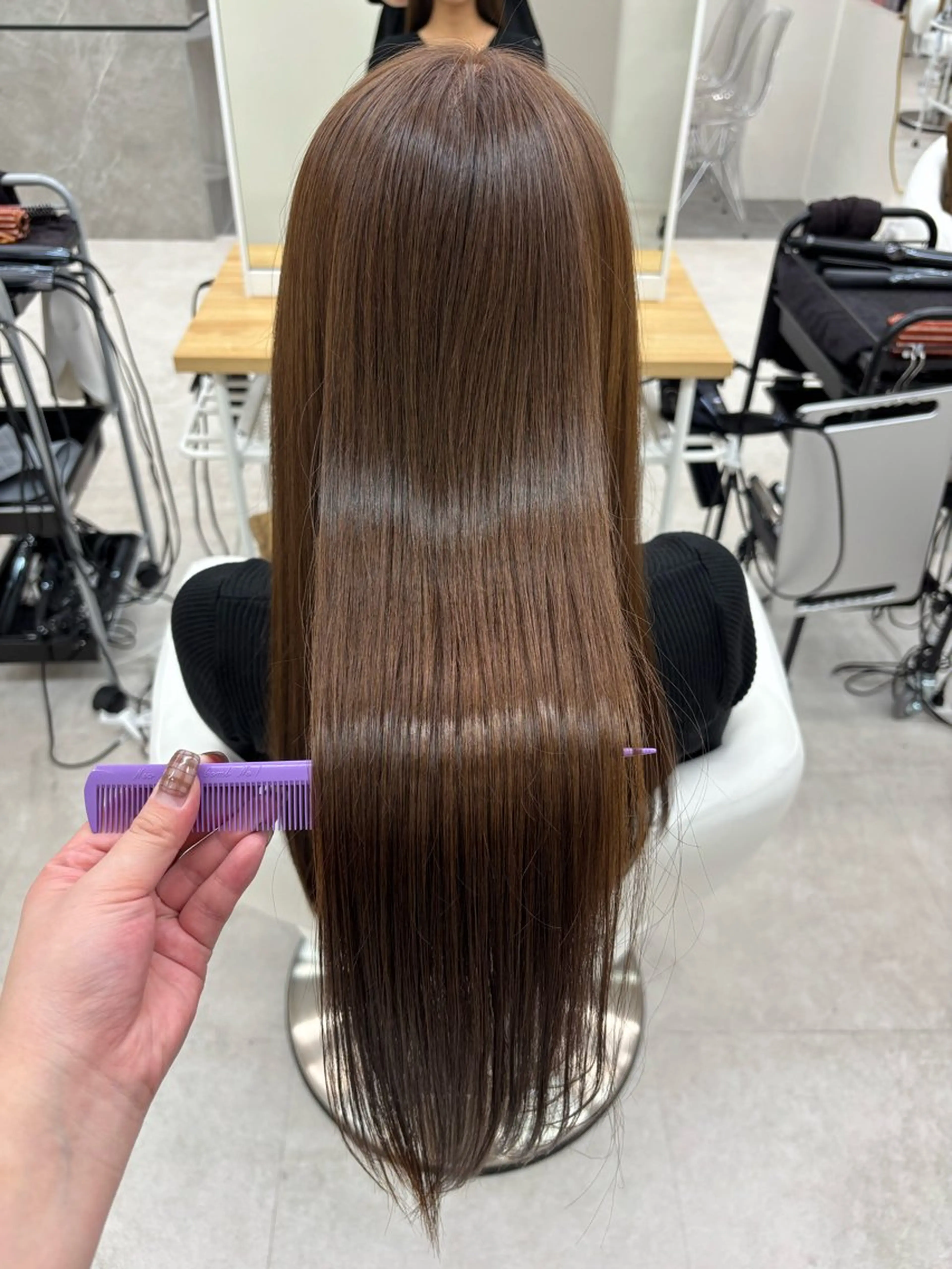 ロング ヘアカラー トリートメント ヘアセット 𝗆𝗂𝗒𝗎 🐈‍⬛🎀のヘアスタイル