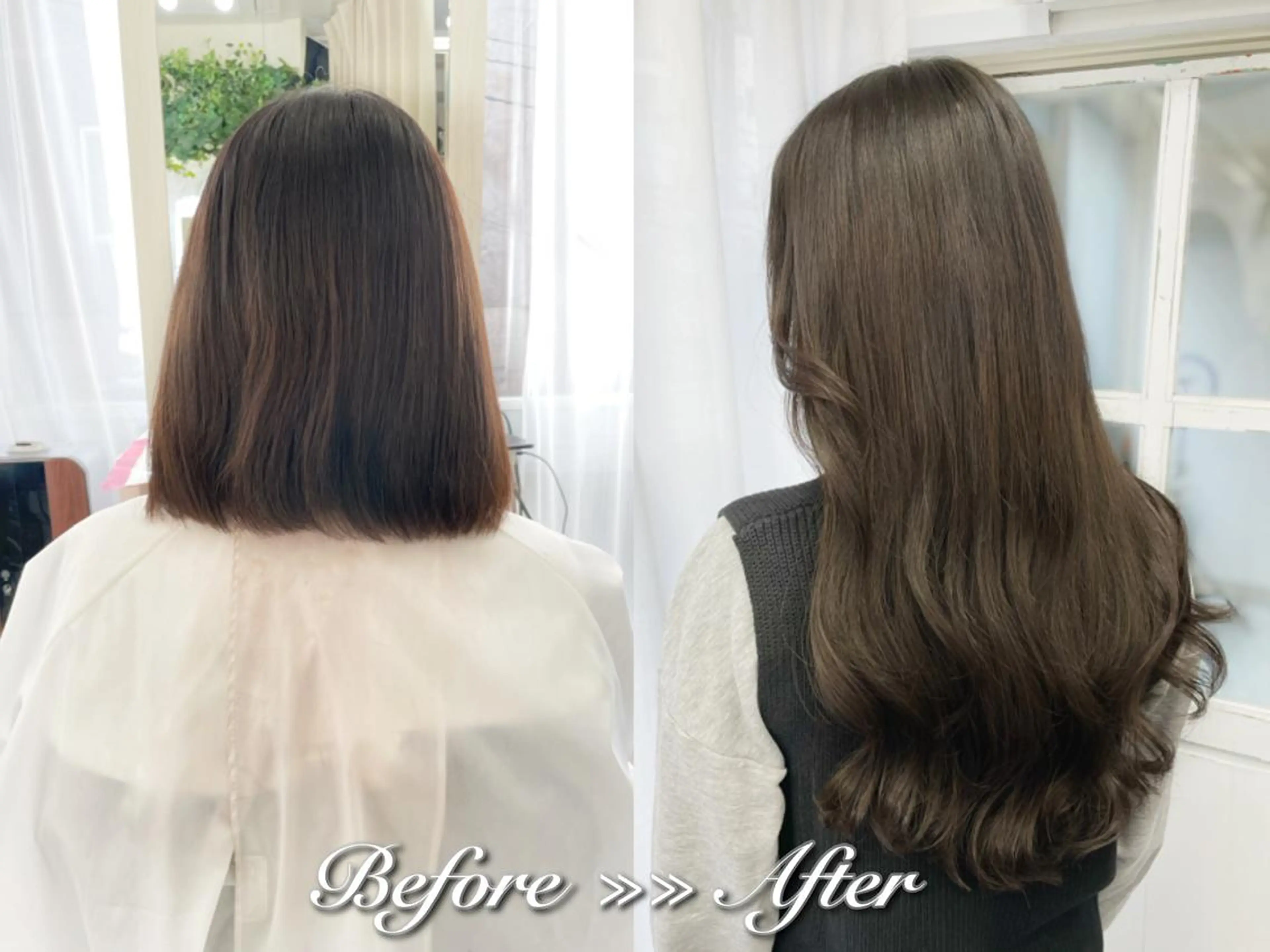 ロング カット エクステ ヘアセット 韓国ヘア🤍髪質改善 🇰🇷AKANEのヘアスタイル