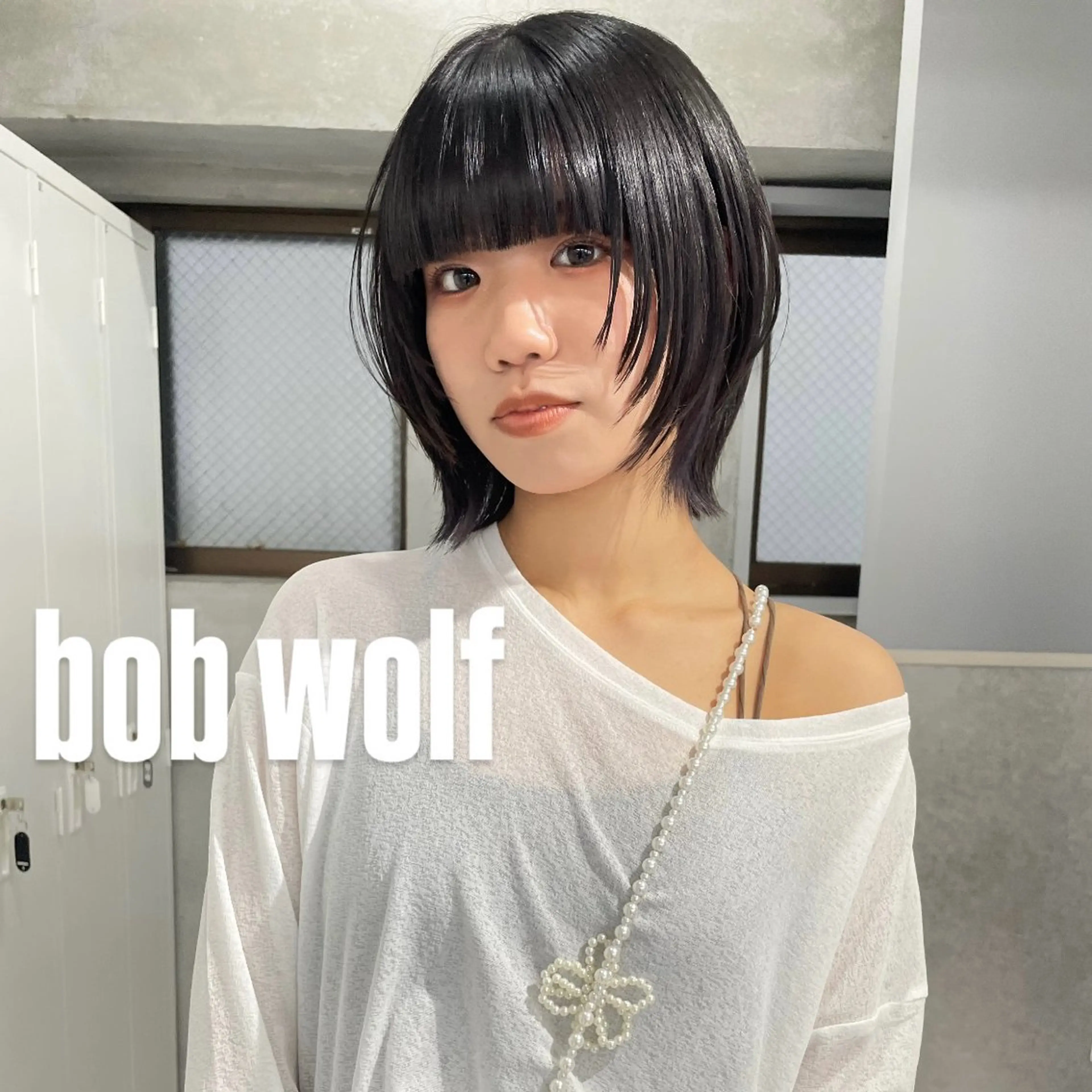 ショート カラー 切りっぱなしボブ ボブ ウルフカット カット ヘアカラー ハイトーン/ボブ /HBL/AYUNAのヘアスタイル
