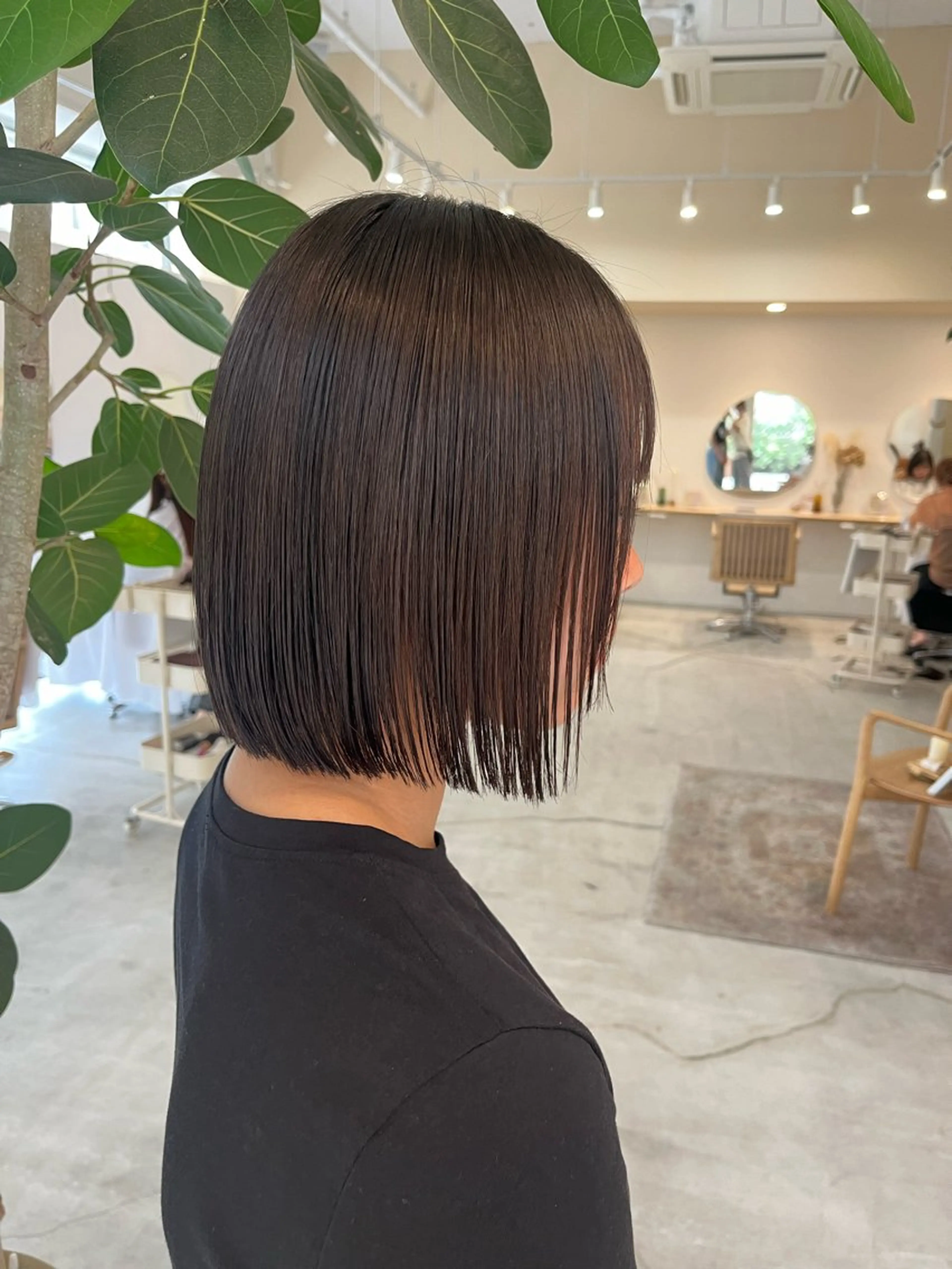 ミディアム 縮毛矯正 トリートメント 山口 愛結のヘアスタイル