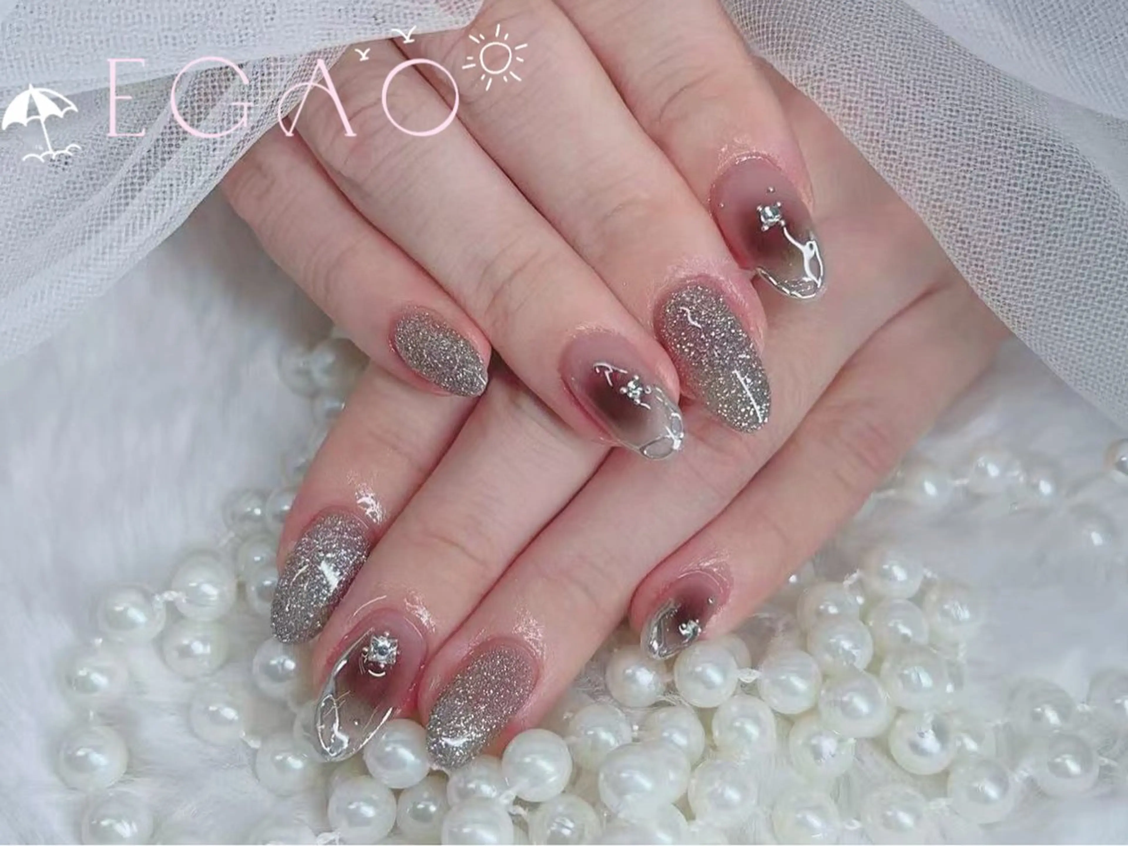 ネイル アートネイル フットネイル フレンチネイル ジェルネイル グラデーション ハンドネイル Egao Nail Salonのネイルデザイン