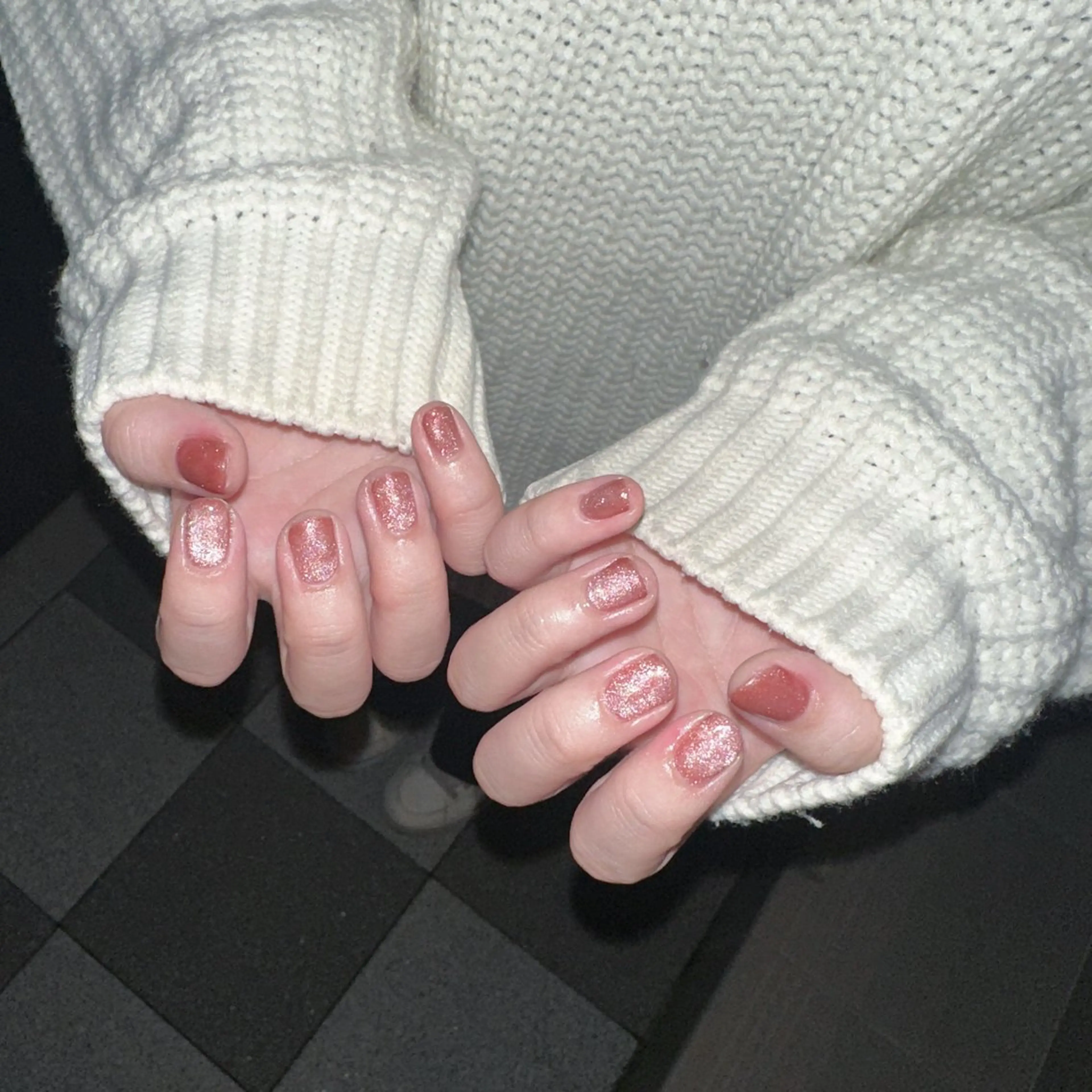 ネイル アートネイル マグネットネイル ワンカラーネイル シンプルネイル tee nailのネイルデザイン