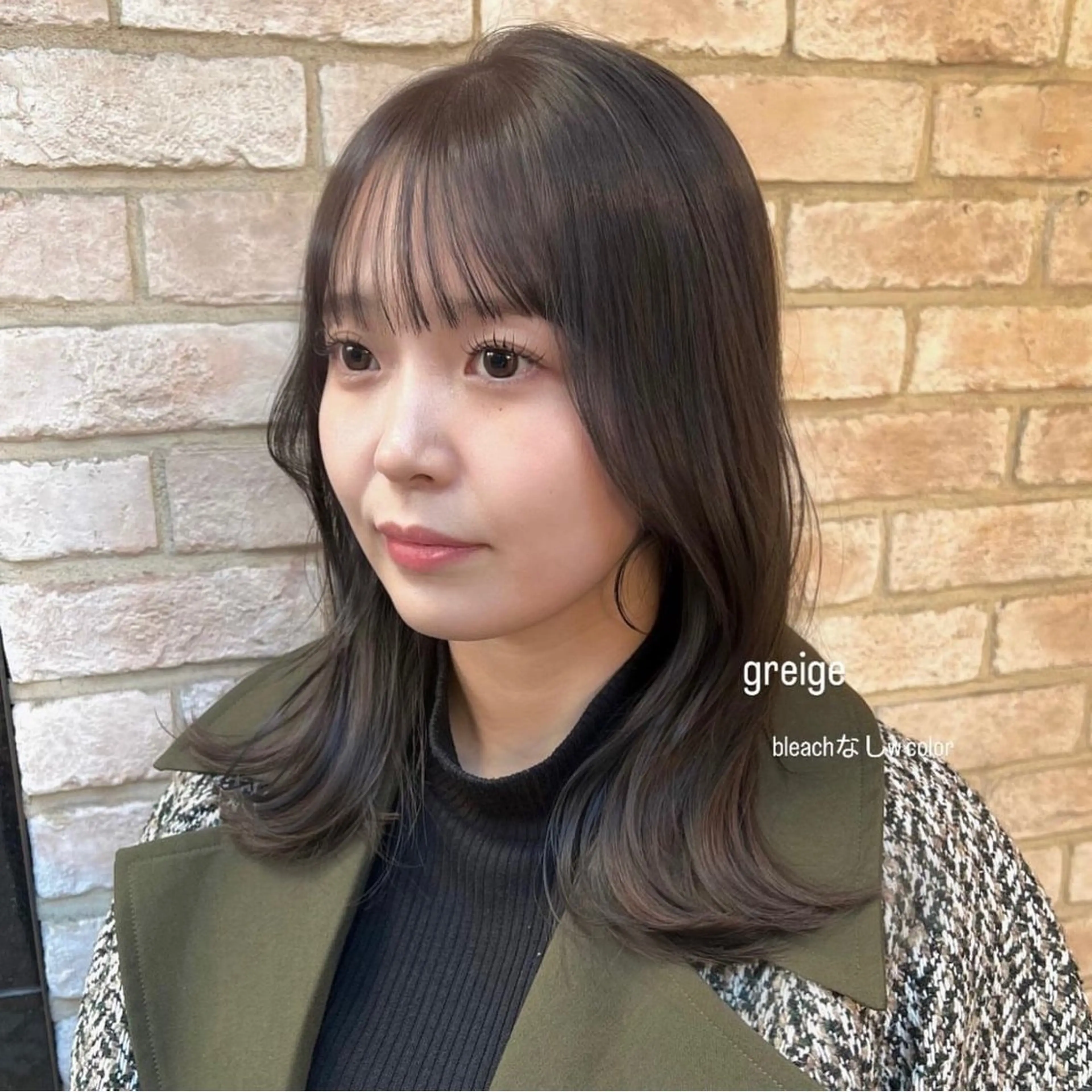 ミディアム カラー パーマ ヘアアレンジ メンズ キッズ カット ヘアカラー トリートメント EMANON梅田店所属・前川 朋香のヘアスタイル