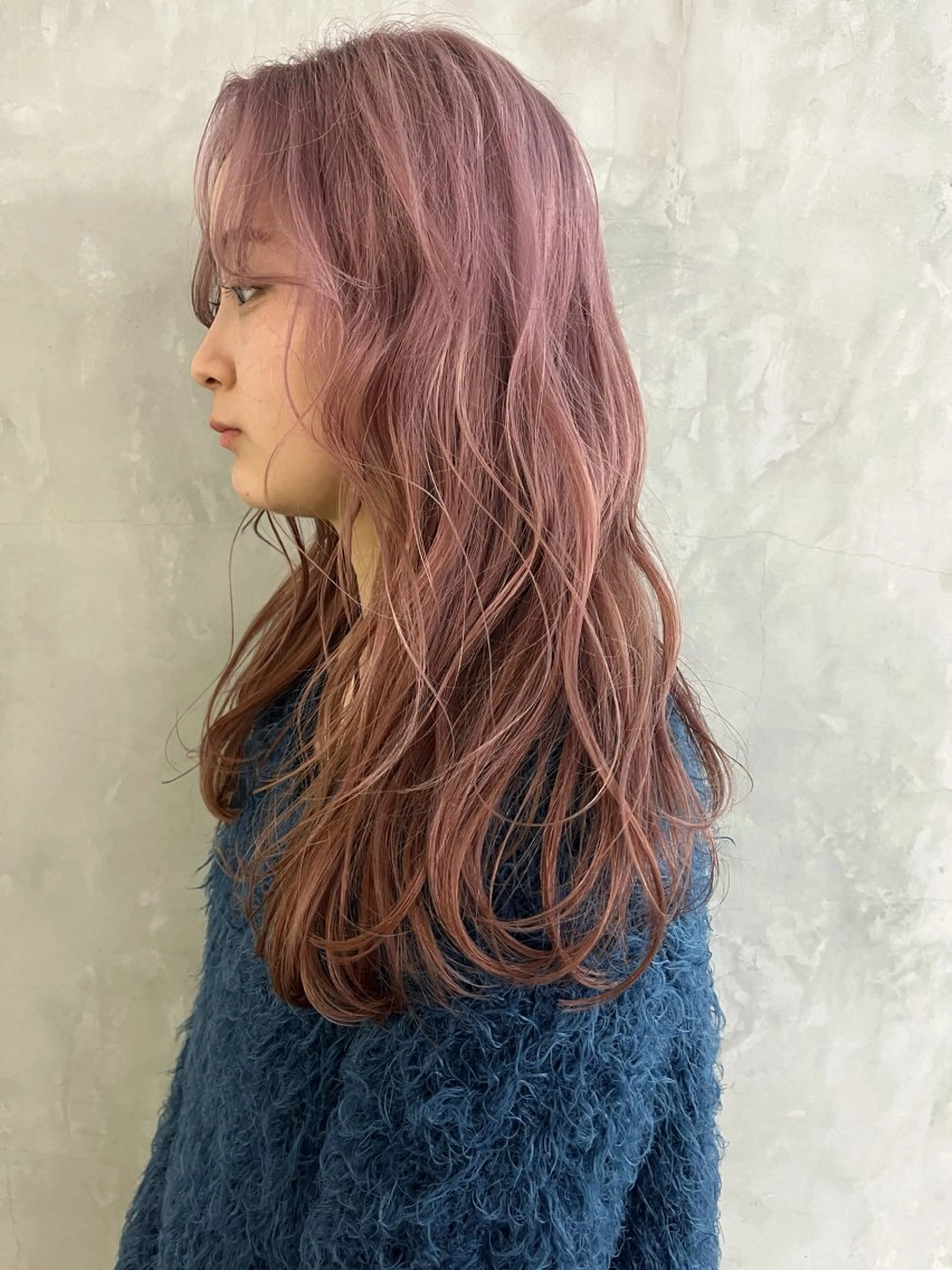 ロング カラー ブリーチ ケアブリーチ ダブルカラー グラデーションカラー ピンクカラー 金井京介/パーマ /レイヤー/ボブのヘアスタイル