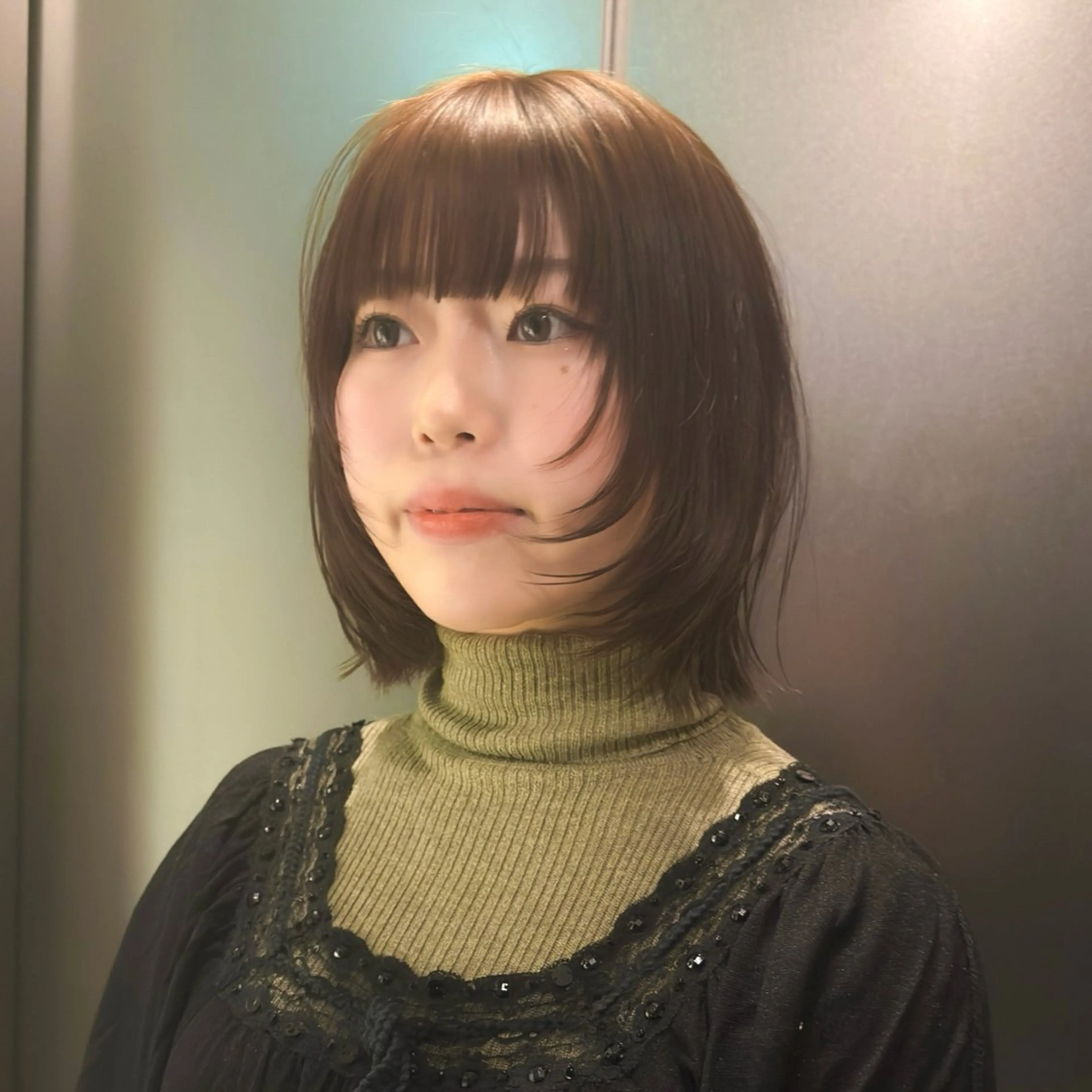 カラー ショートボブ 透明感カラー ボブ カット ヘアカラー トリートメント 透明感/血色カラー/ 似合せレイヤー/ゆいのヘアスタイル