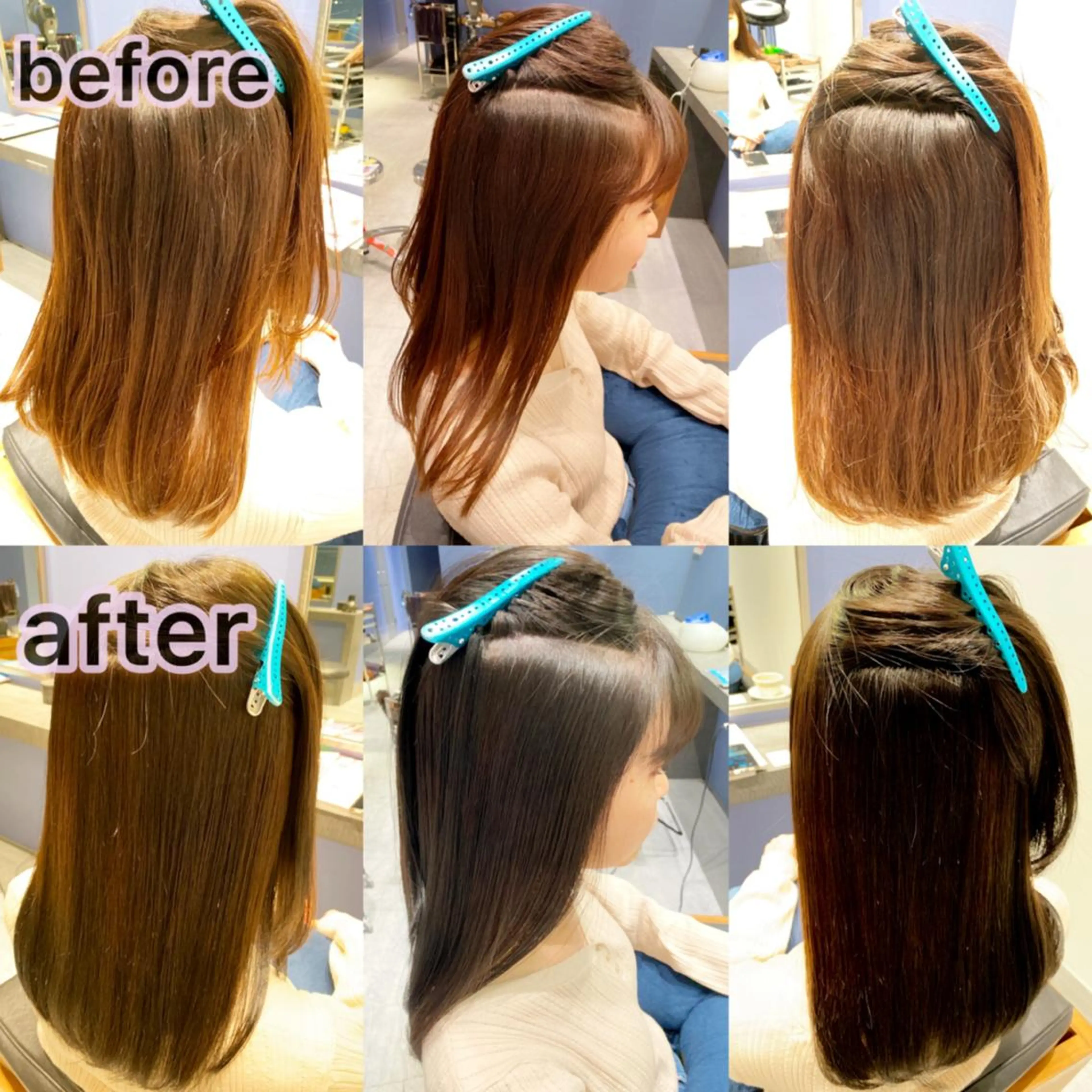 ロング カラー パーマ イルミナカラー ストレートパーマ カット ヘアカラー 縮毛矯正 本物のブリーチ縮毛 /デサキショウヘイのヘアスタイル