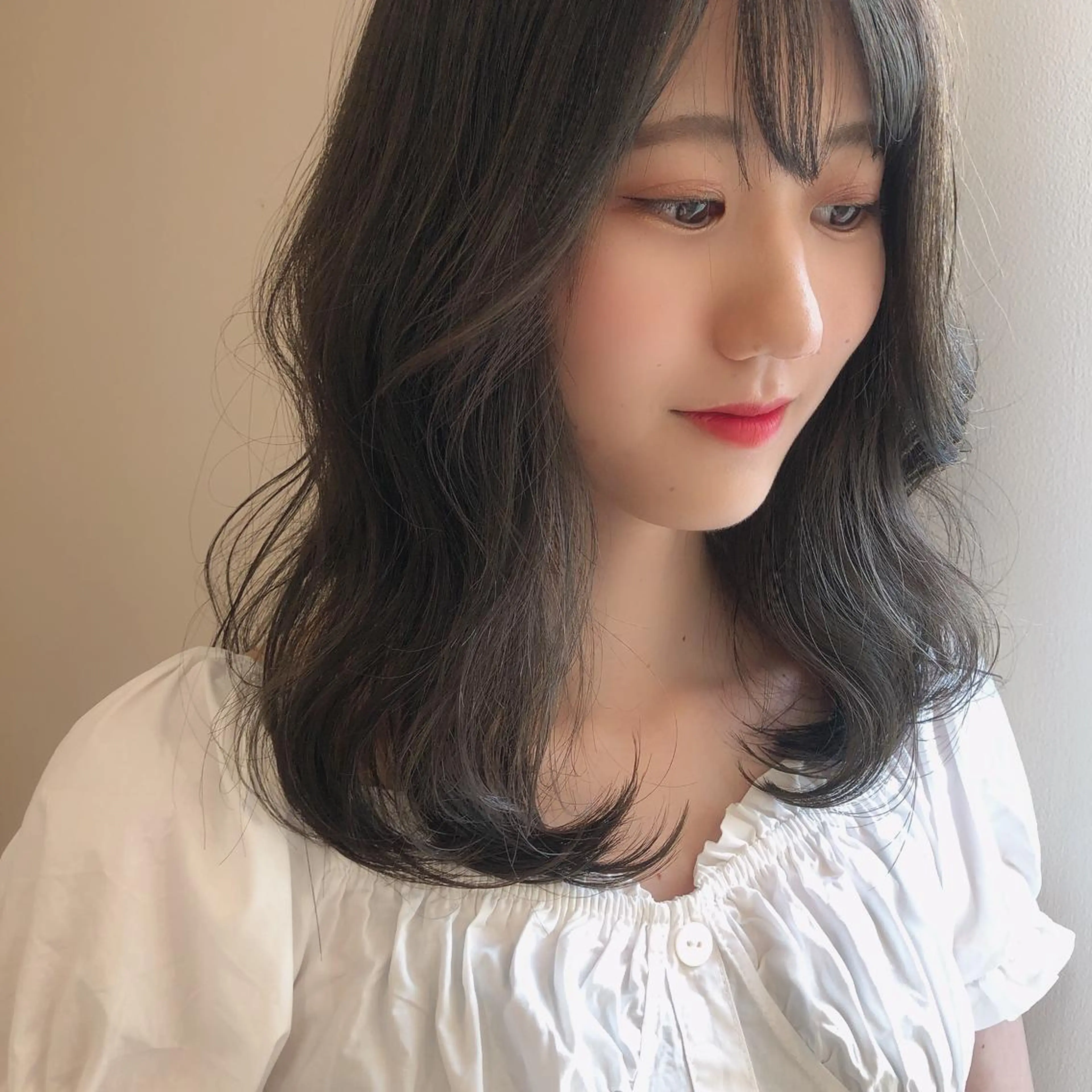 ロング カラー アッシュ オリーブアッシュ カット ヘアカラー トリートメント 似合わせ.ﾍｱｾｯﾄ 得意🌹井上美沙のヘアスタイル