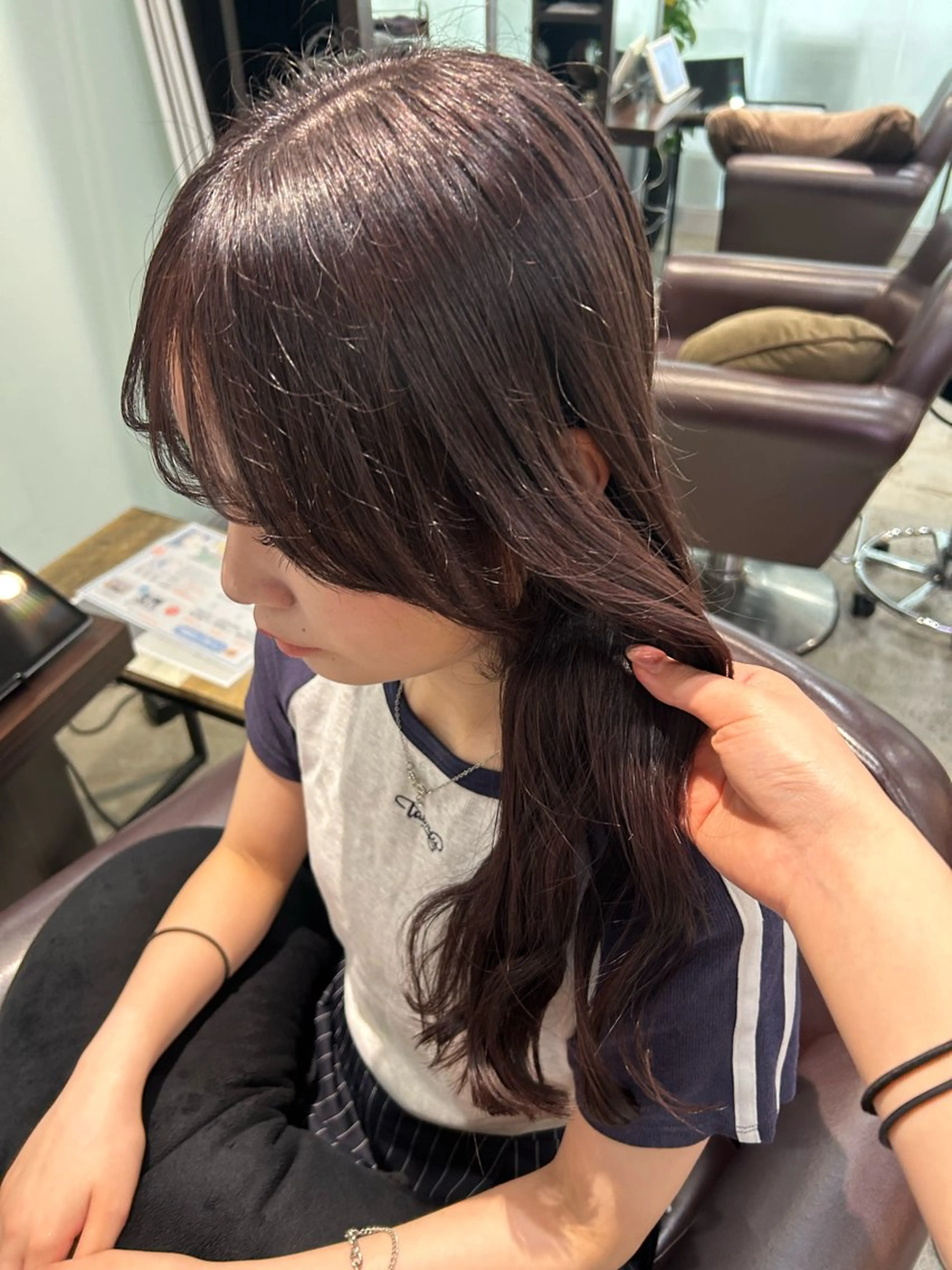 ロング カラー ラベンダーカラー ヘアカラー ヘッドスパ 坂本奈都美 🎀のヘアスタイル